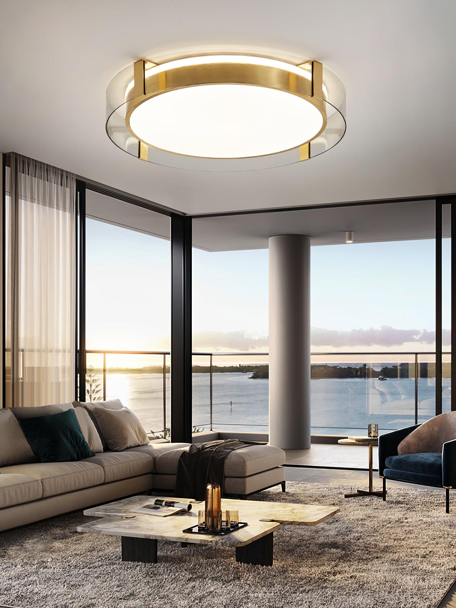 Erliris Round Low Profile Ceiling Light-Neutral Decor