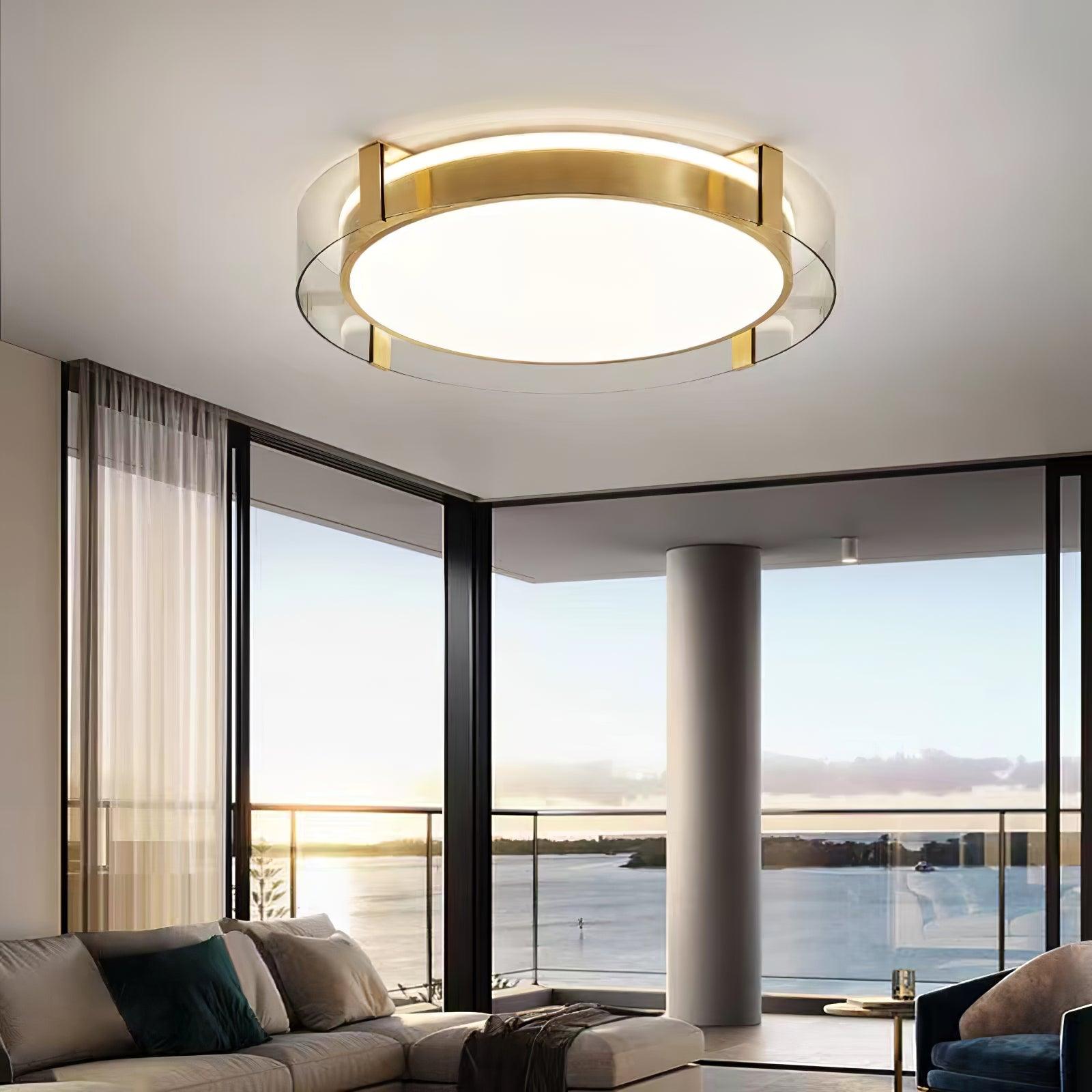 Erliris Round Low Profile Ceiling Light-Neutral Decor