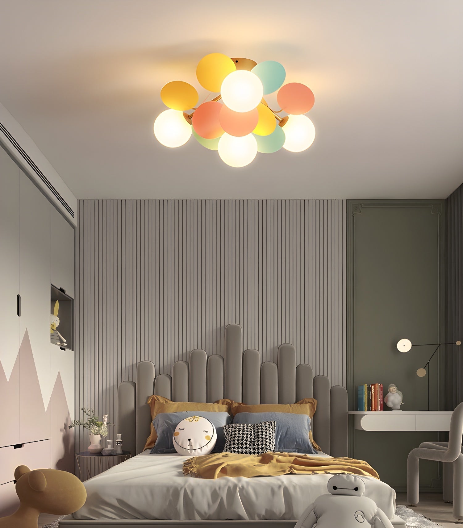 Solara Ceiling Lamp Round Macaron with Pastel Colors-Neutral Decor