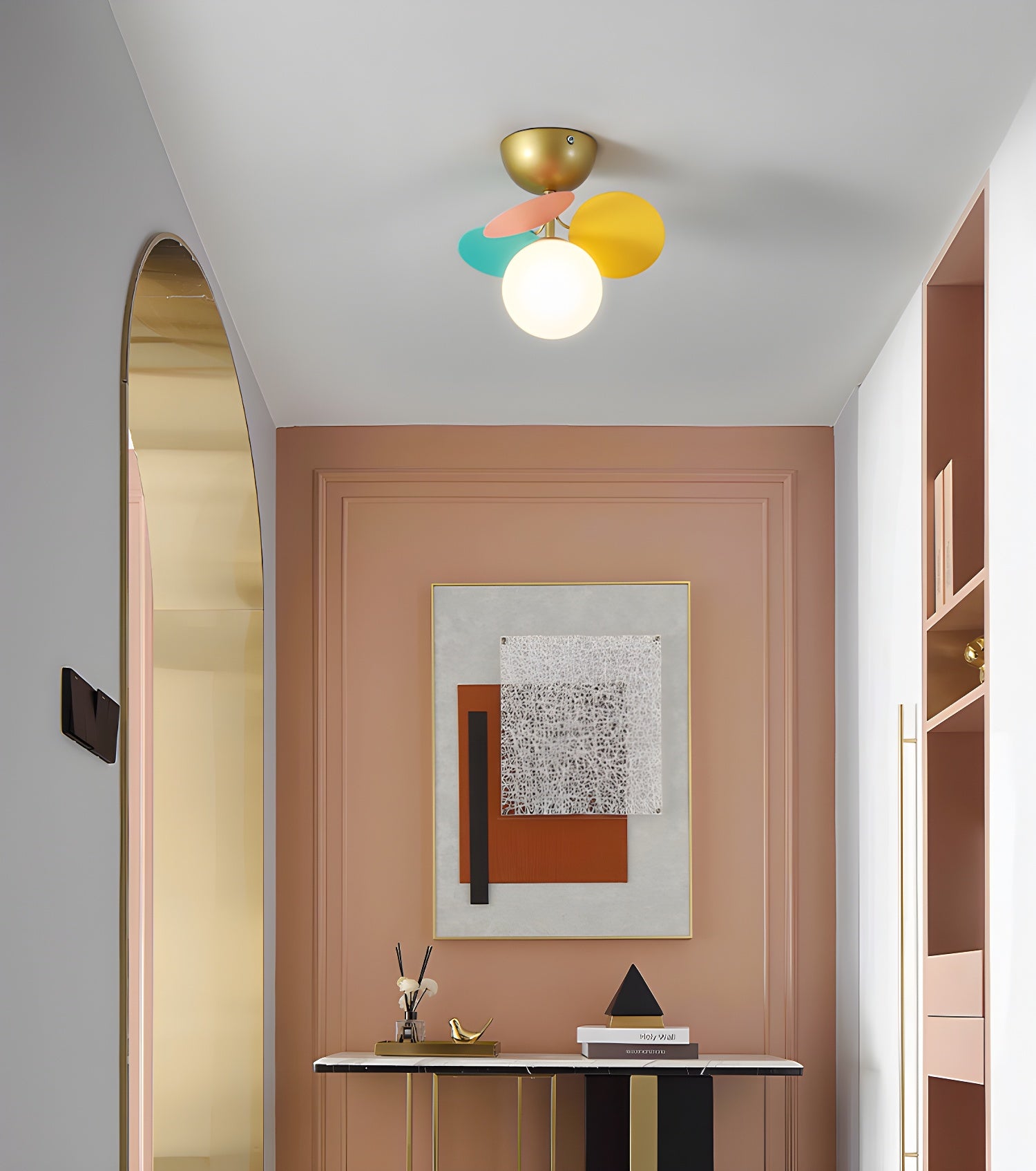 Solara Ceiling Lamp Round Macaron with Pastel Colors-Neutral Decor