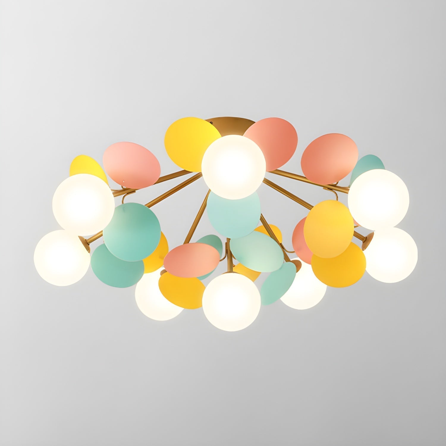 Solara Ceiling Lamp Round Macaron with Pastel Colors-Neutral Decor