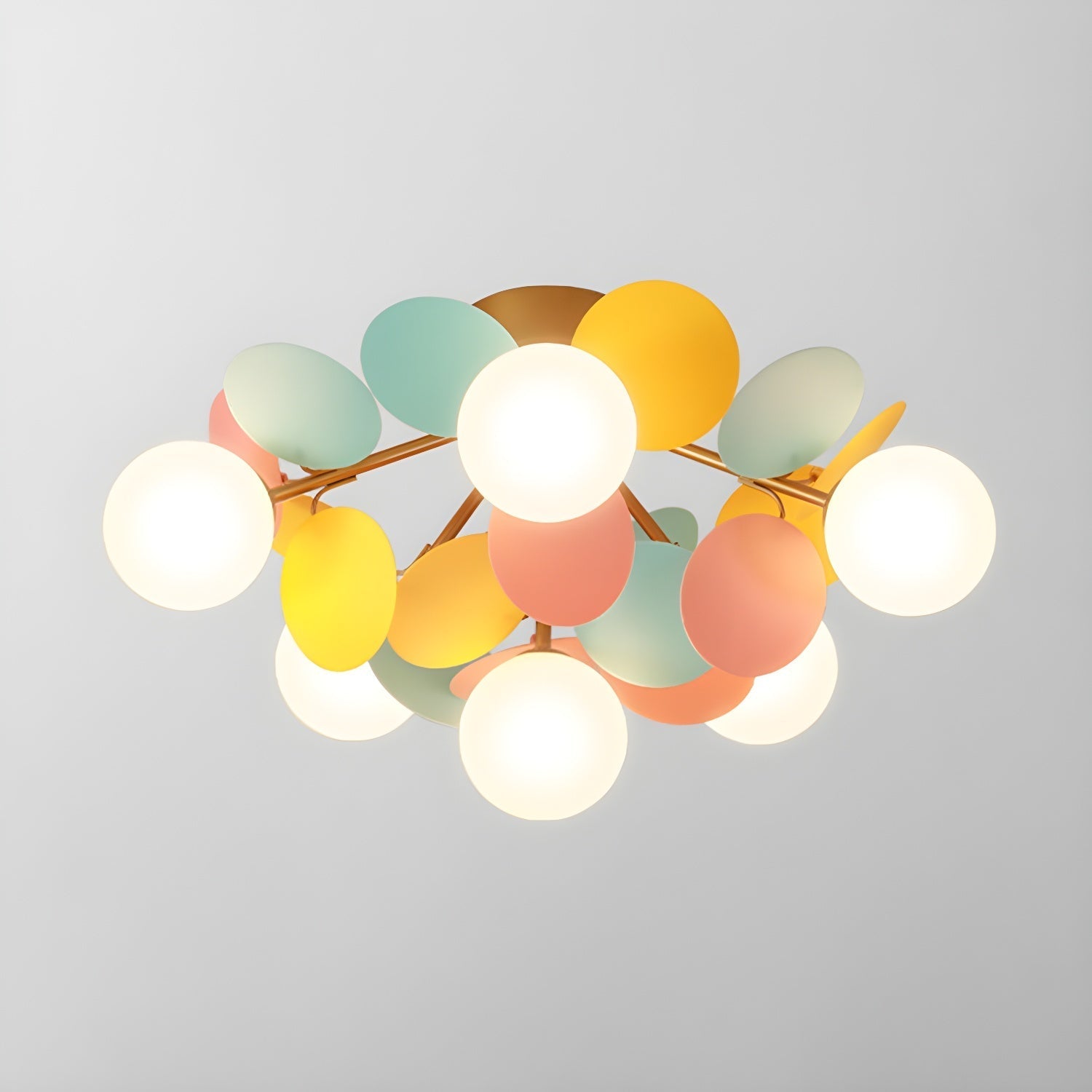 Solara Ceiling Lamp Round Macaron with Pastel Colors-Neutral Decor