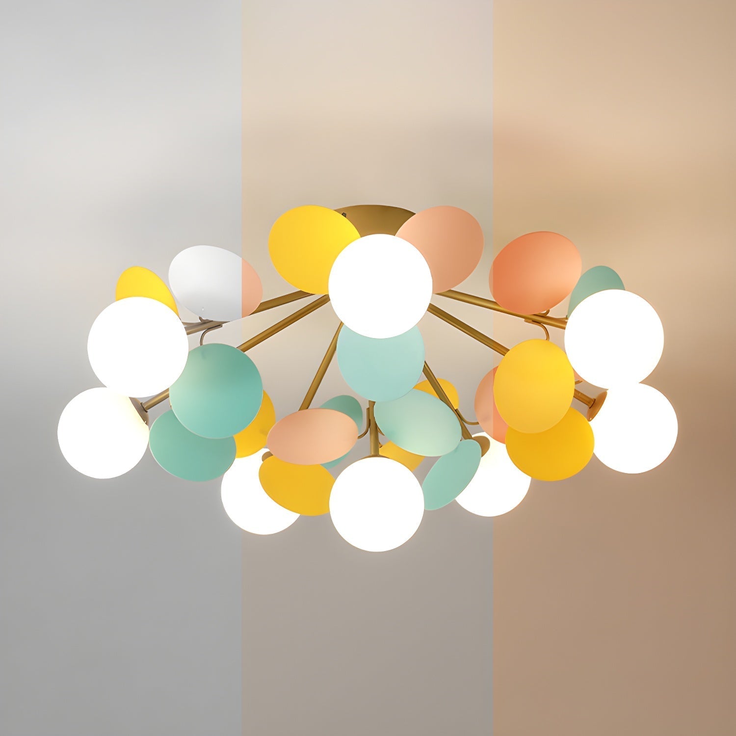 Solara Ceiling Lamp Round Macaron with Pastel Colors-Neutral Decor