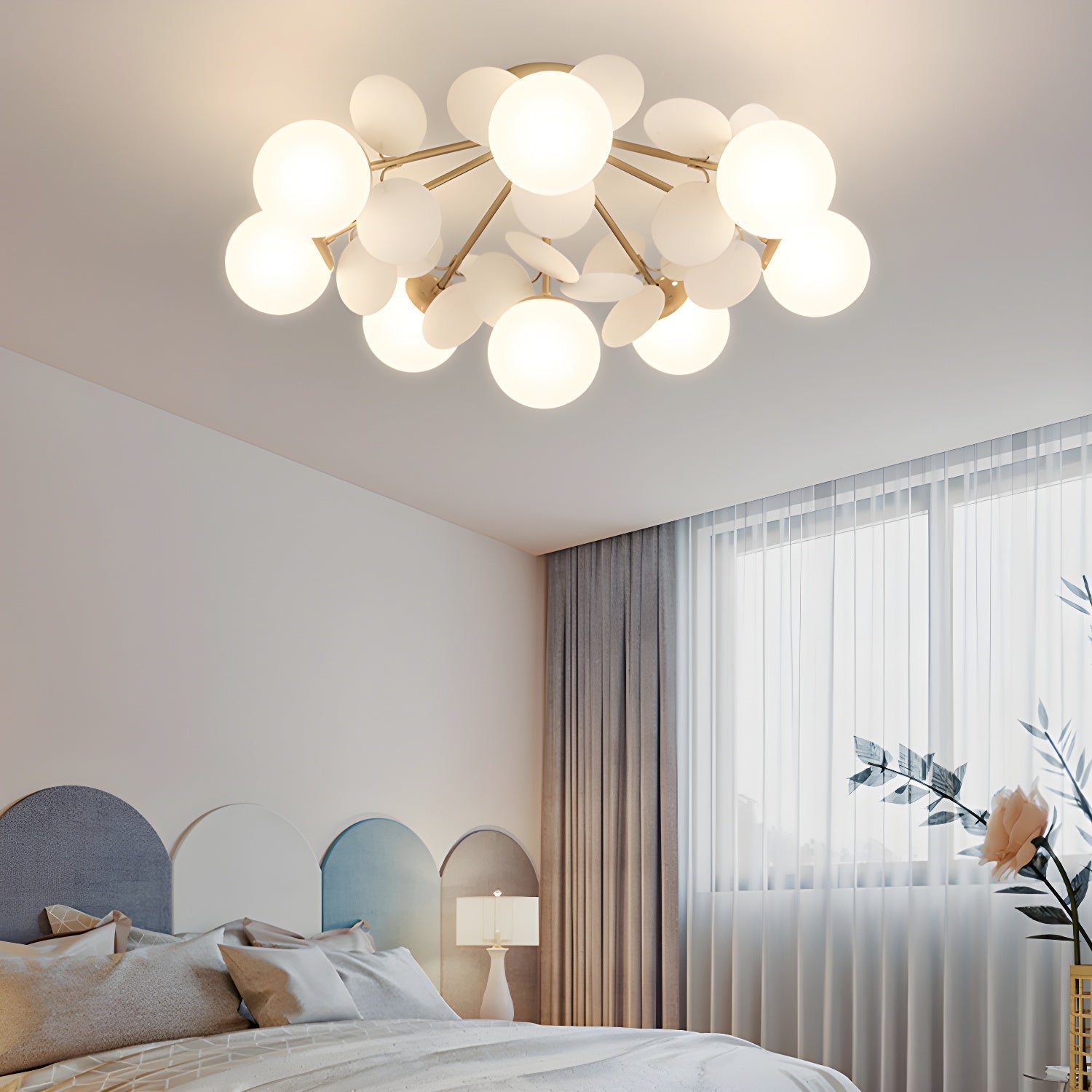 Solara Ceiling Lamp Round Macaron with Pastel Colors-Neutral Decor