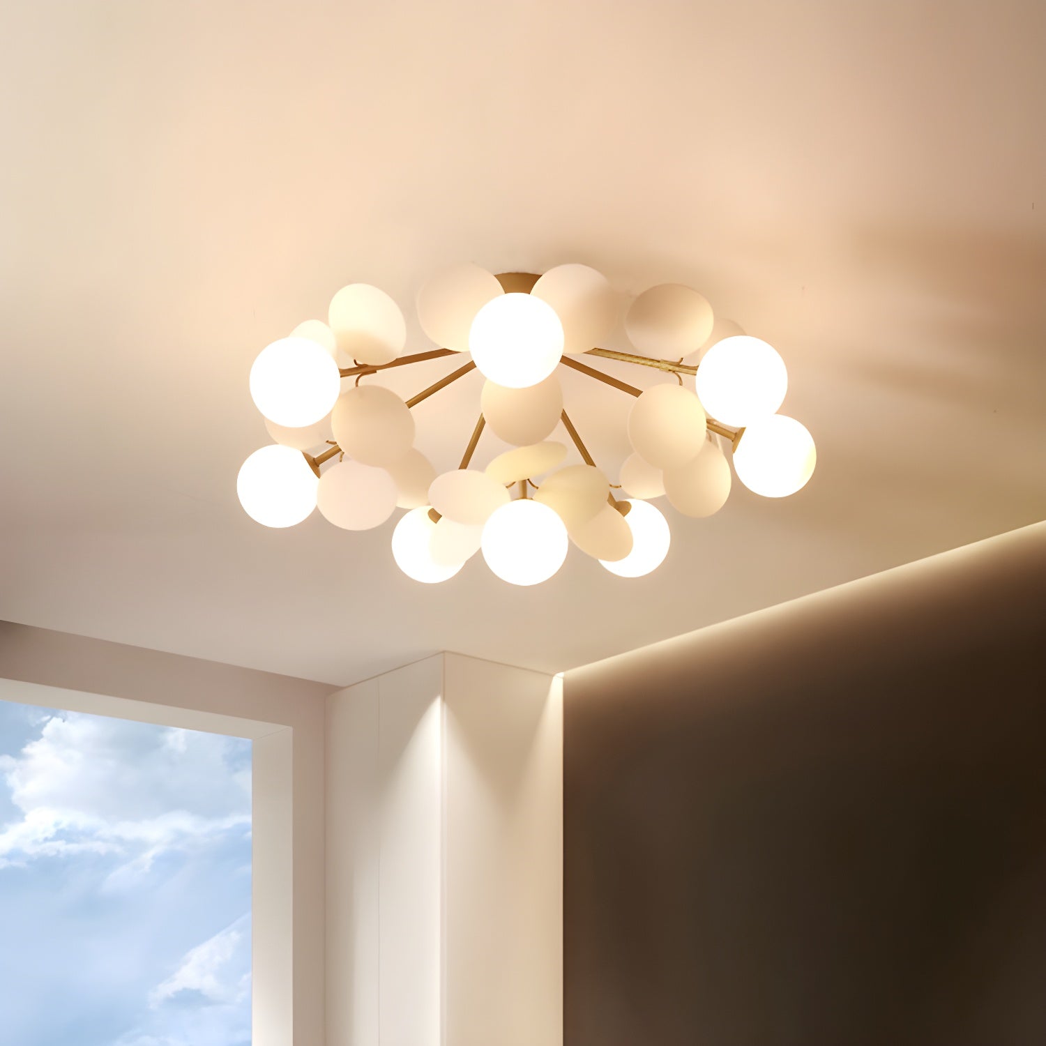 Solara Ceiling Lamp Round Macaron with Pastel Colors-Neutral Decor