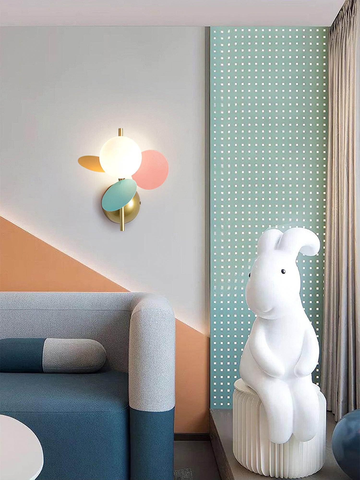 Culoren Round Nordic Art Glass Wall Lamp-Neutral Decor