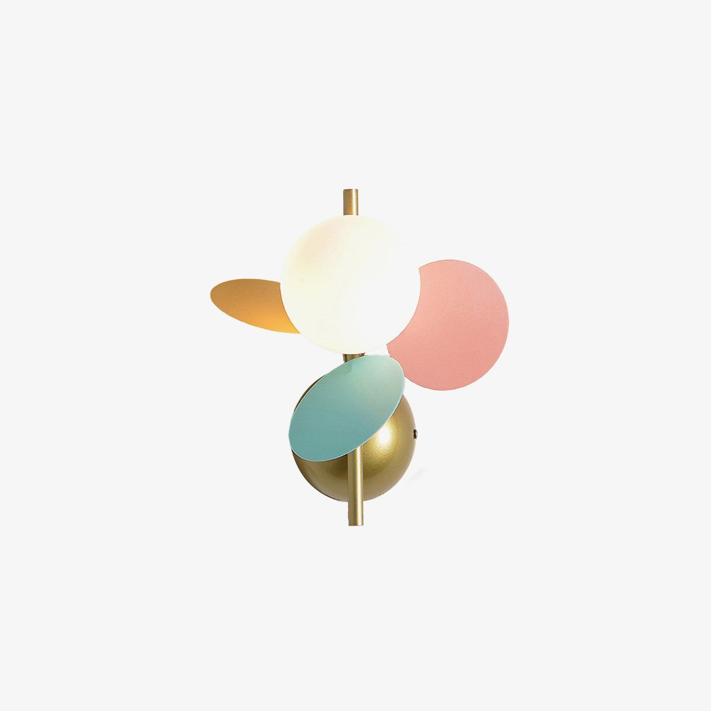 Culoren Round Nordic Art Glass Wall Lamp-Neutral Decor