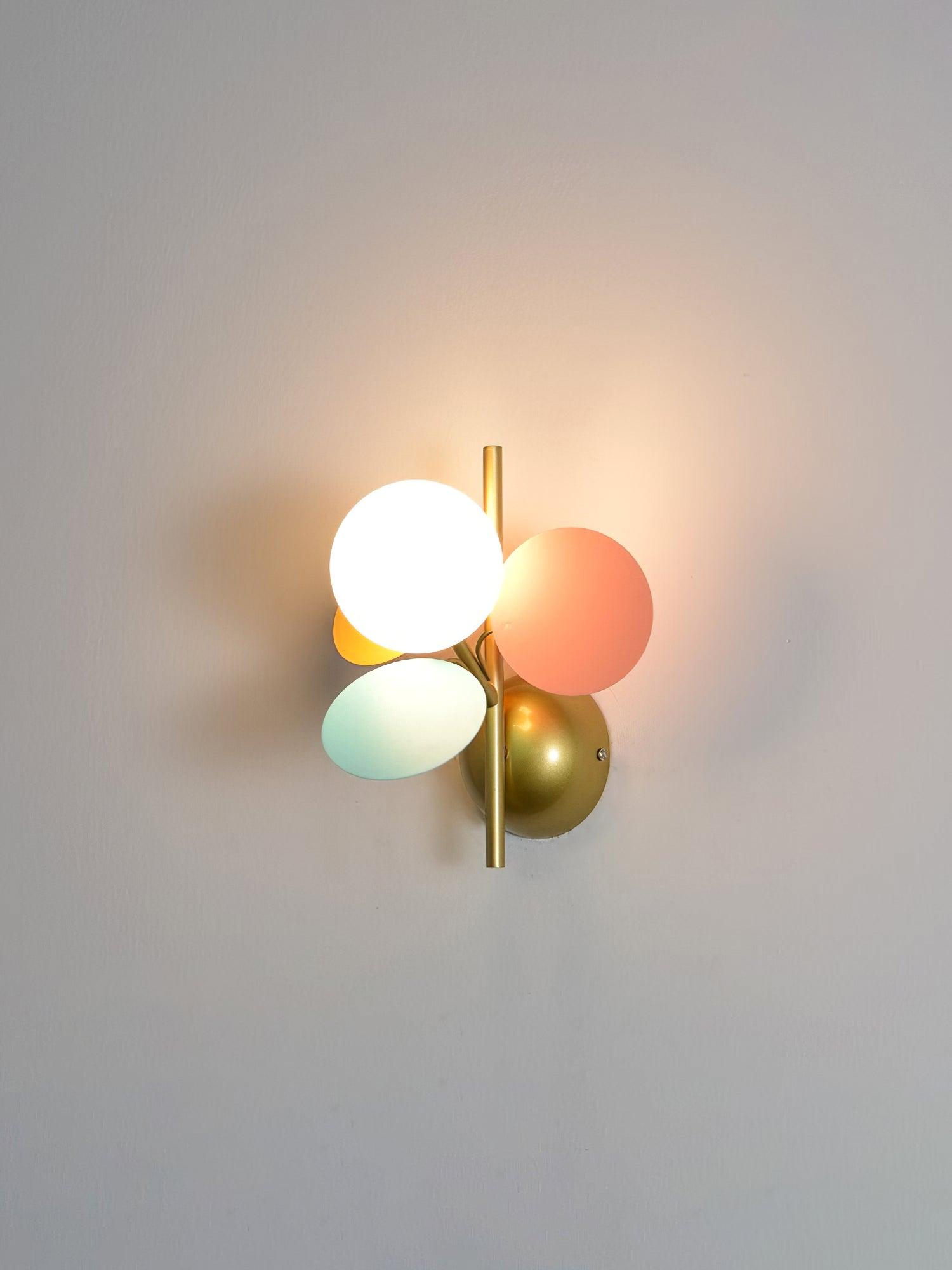 Culoren Round Nordic Art Glass Wall Lamp-Neutral Decor
