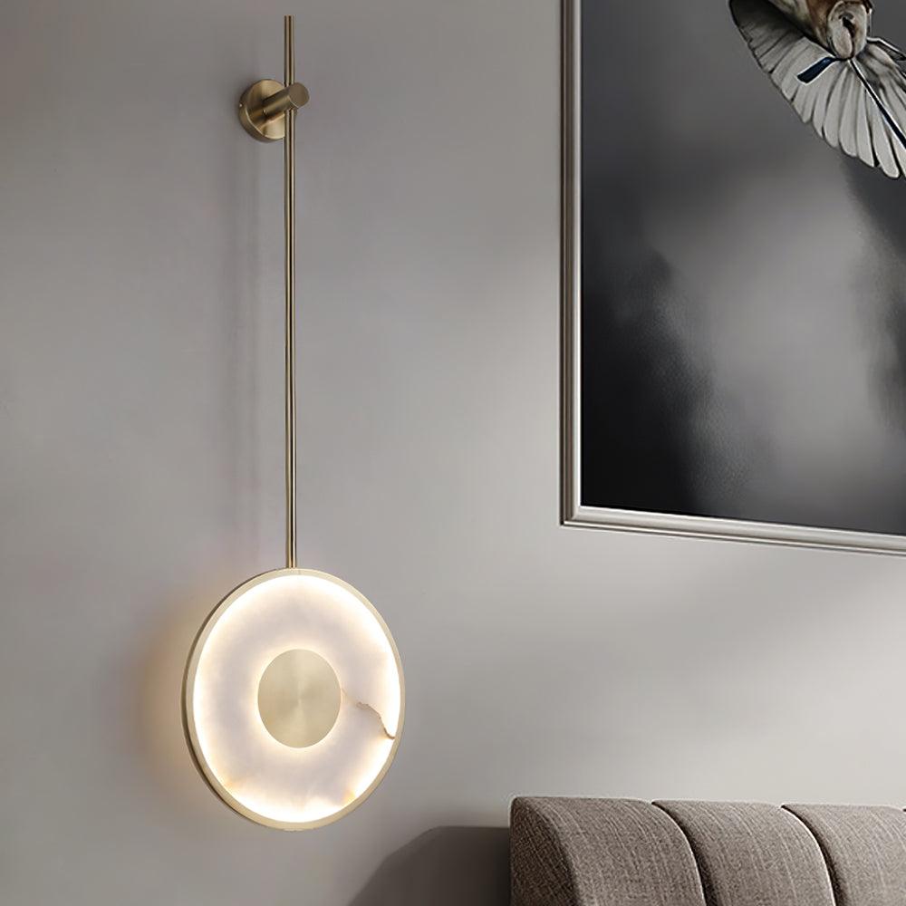 Vevelila Minimalist Alabaster Pendant Light-Neutral Decor