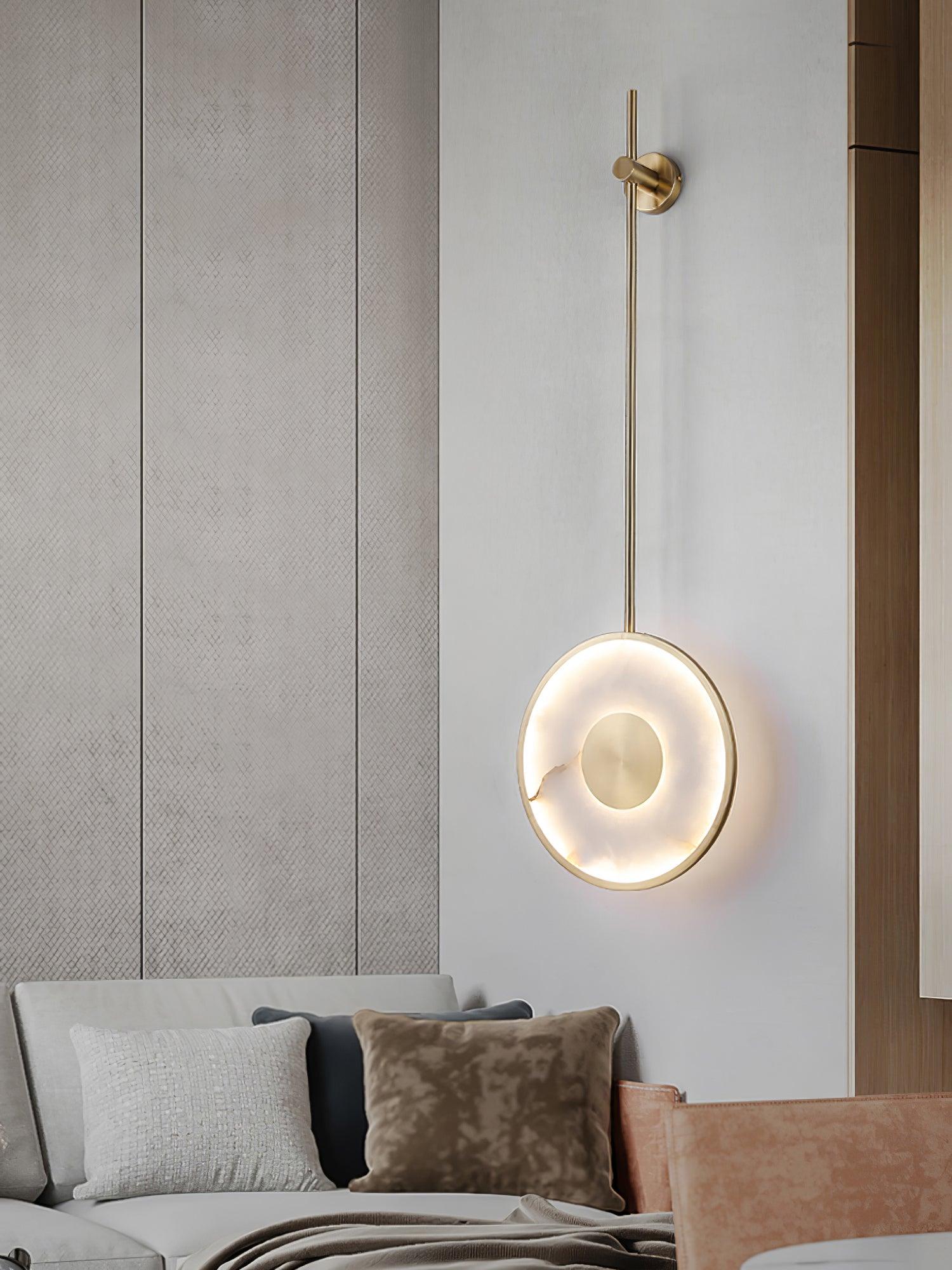 Vevelila Minimalist Alabaster Pendant Light-Neutral Decor