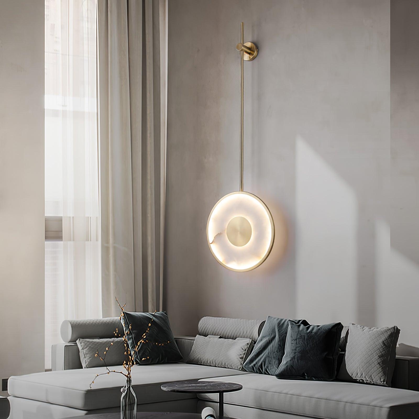 Vevelila Minimalist Alabaster Pendant Light-Neutral Decor