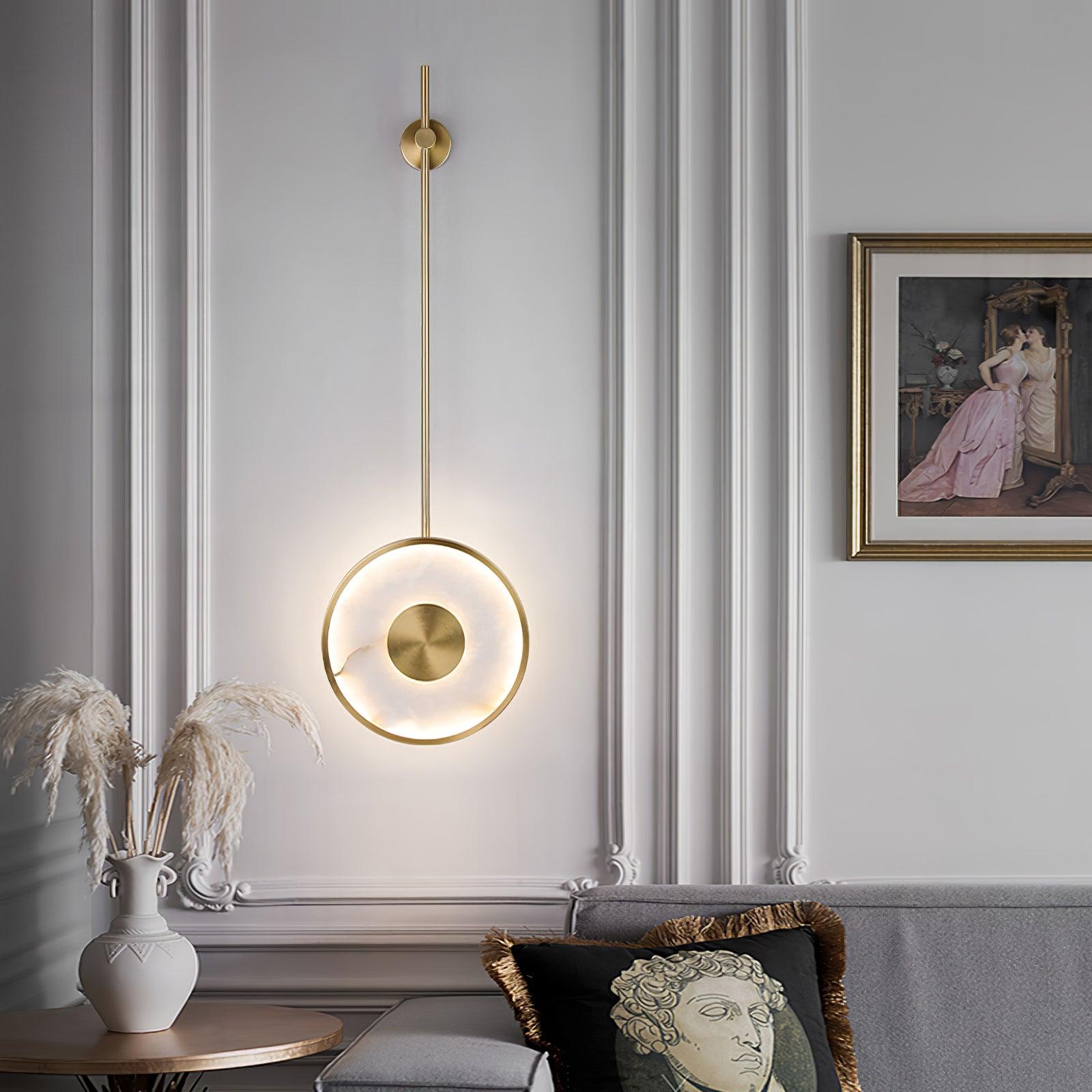 Vevelila Minimalist Alabaster Pendant Light-Neutral Decor