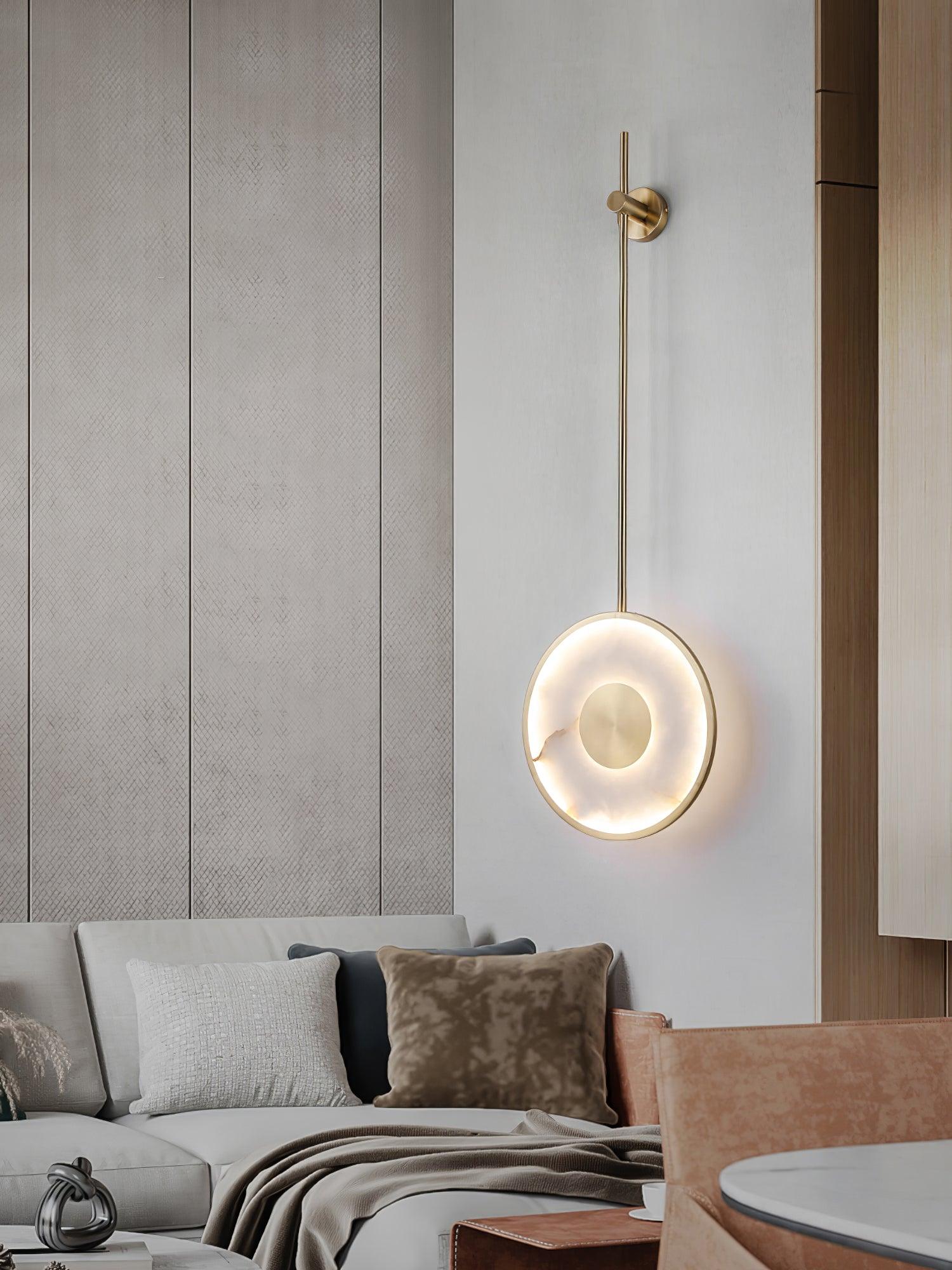 Vevelila Minimalist Alabaster Pendant Light-Neutral Decor