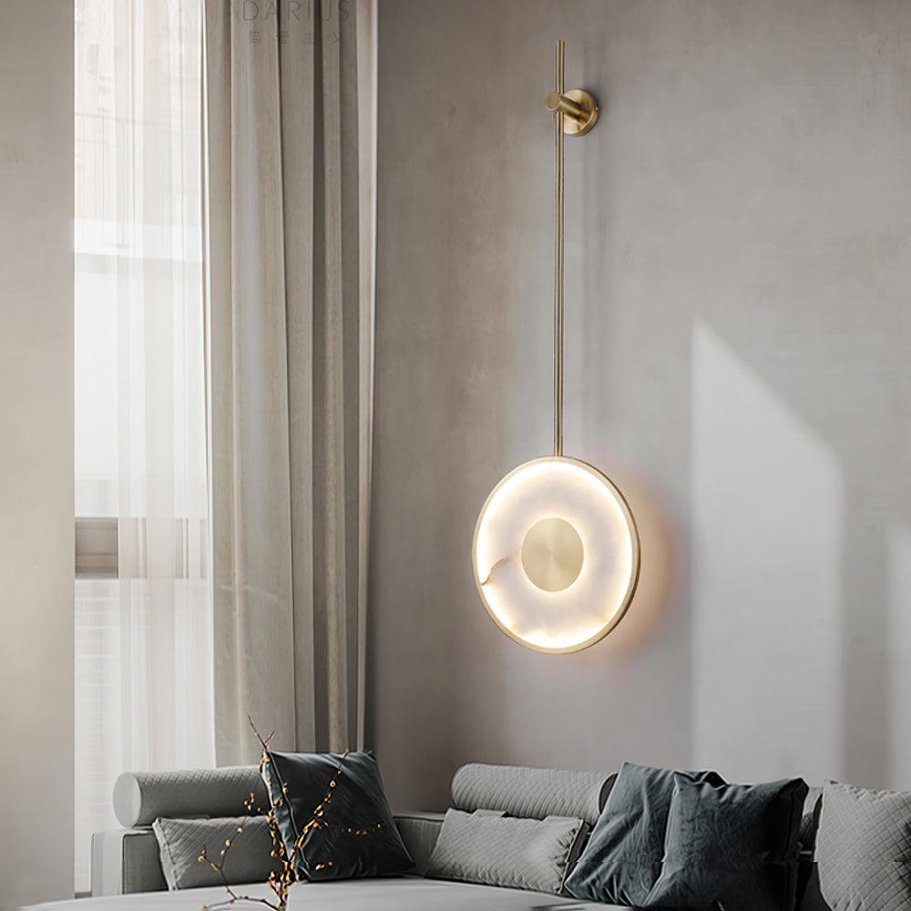 Vevelila Minimalist Alabaster Pendant Light-Neutral Decor