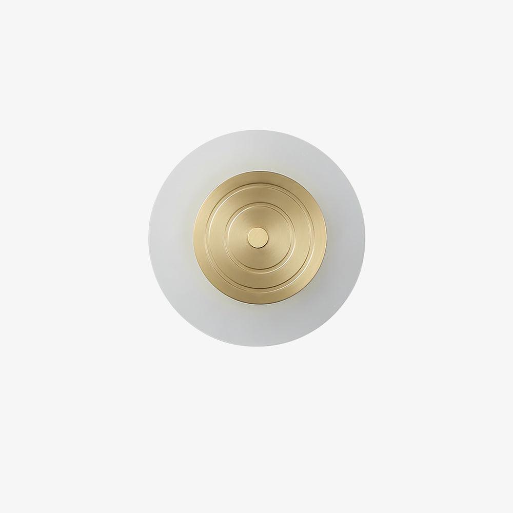 Hylen Round Moon Elegance Brass Wall Lamp-Neutral Decor