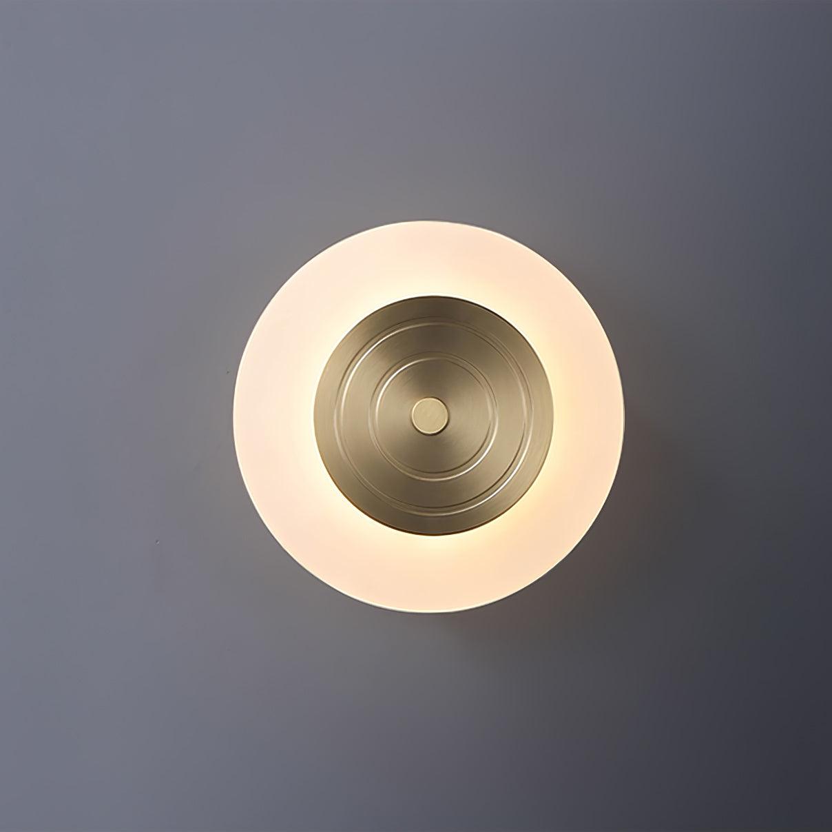Hylen Round Moon Elegance Brass Wall Lamp-Neutral Decor