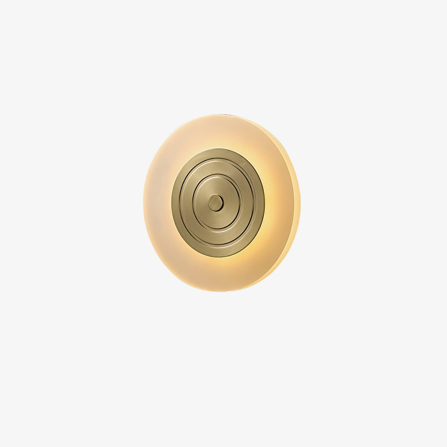 Hylen Round Moon Elegance Brass Wall Lamp-Neutral Decor