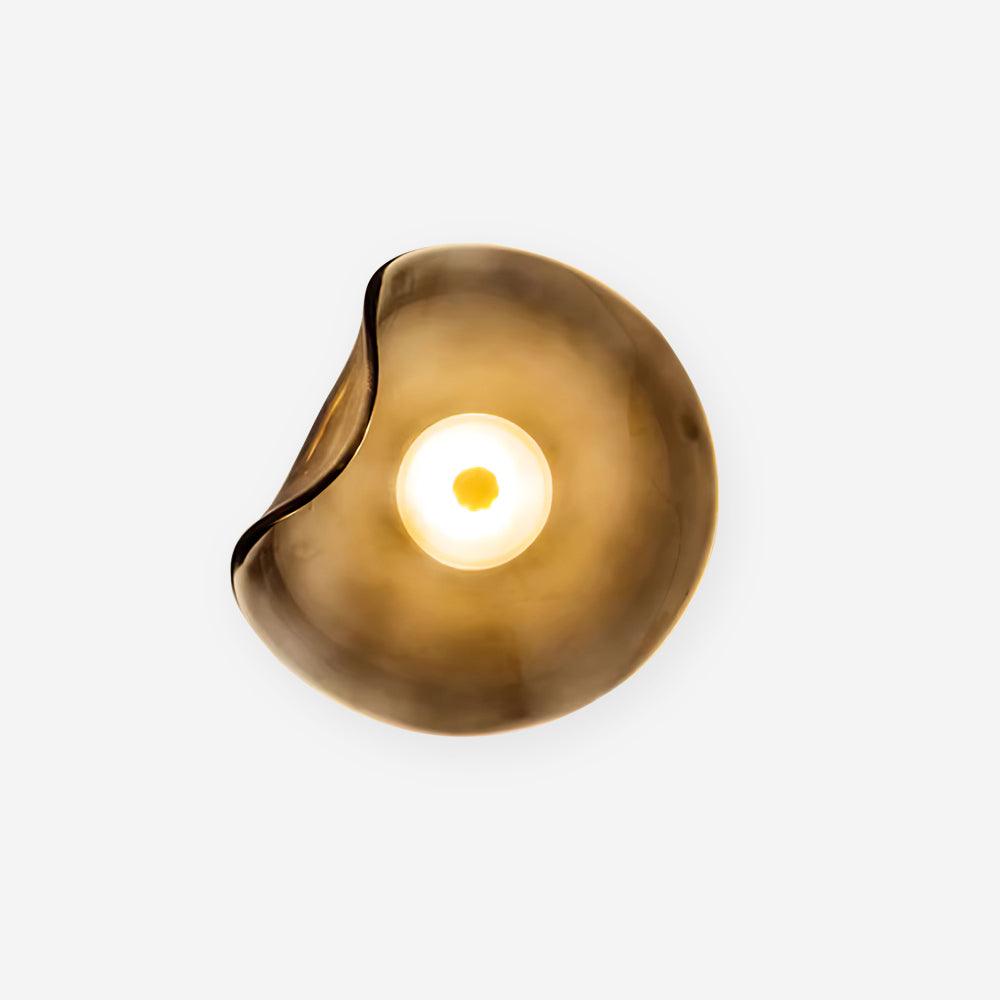 Kira Amber Glass Wall Light-Neutral Decor