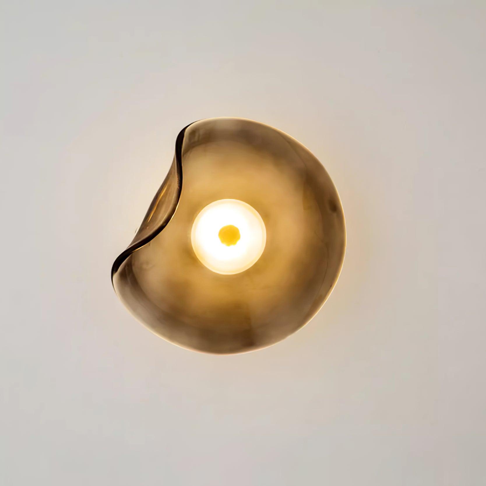 Kira Amber Glass Wall Light-Neutral Decor