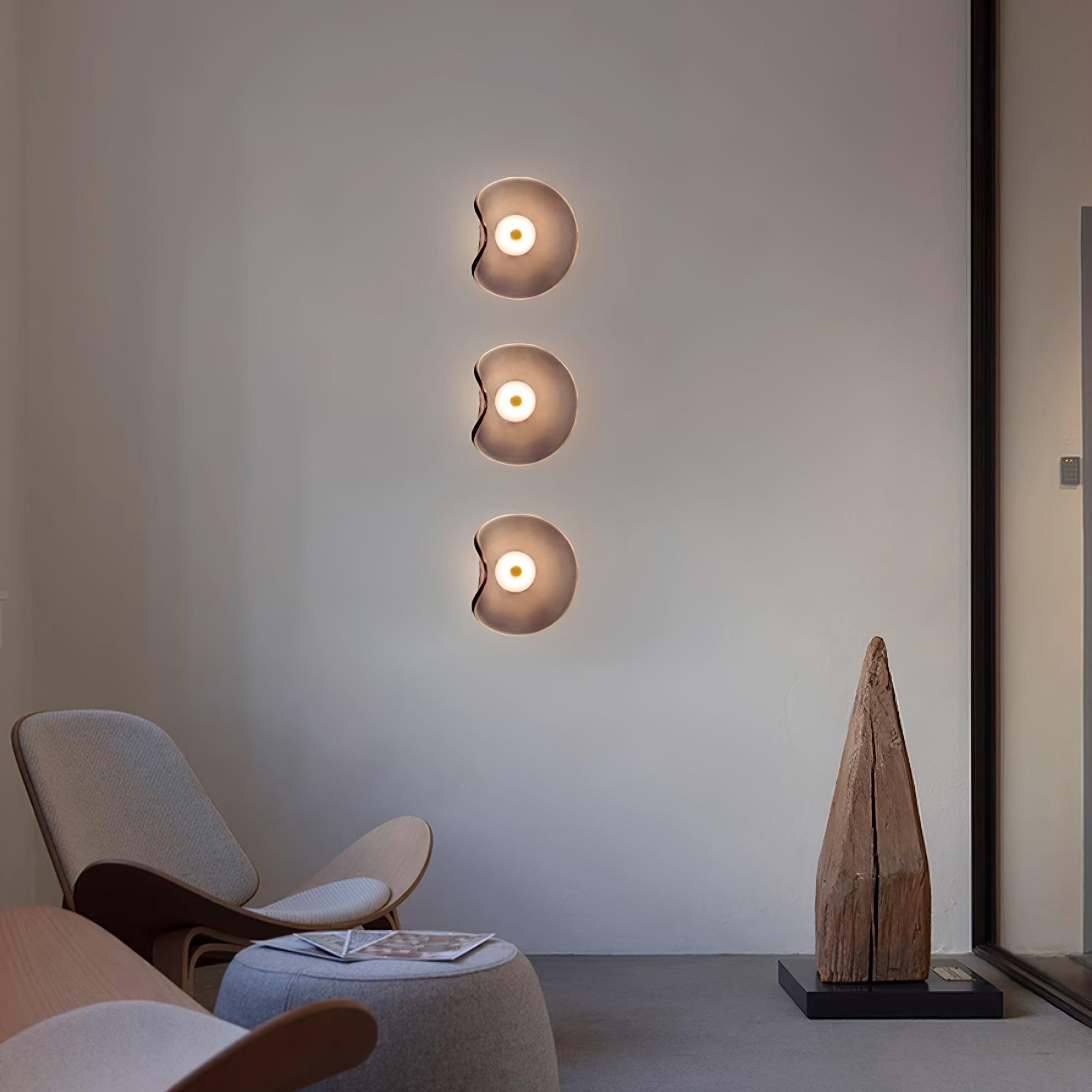 Kira Amber Glass Wall Light-Neutral Decor