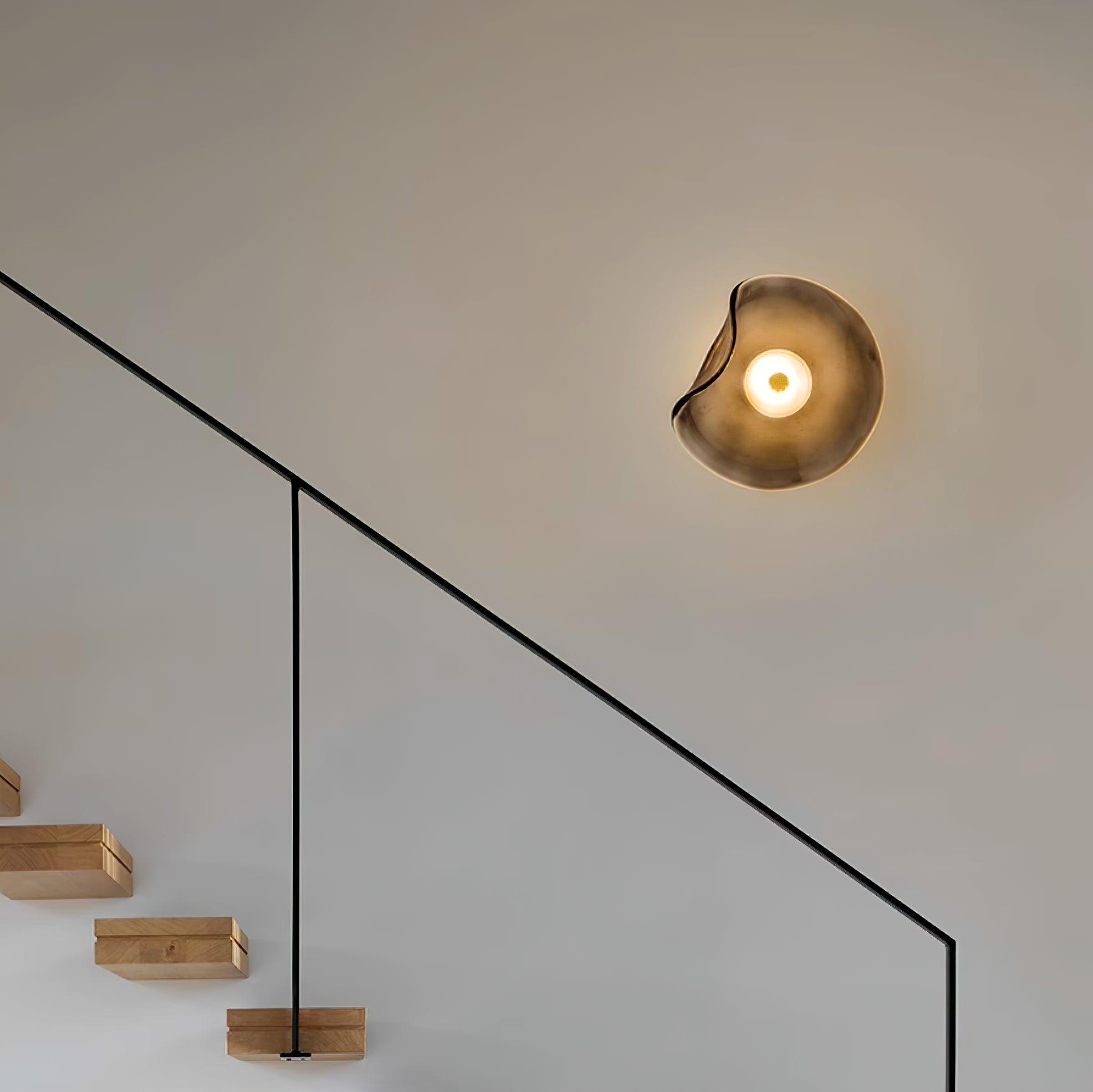 Kira Amber Glass Wall Light-Neutral Decor