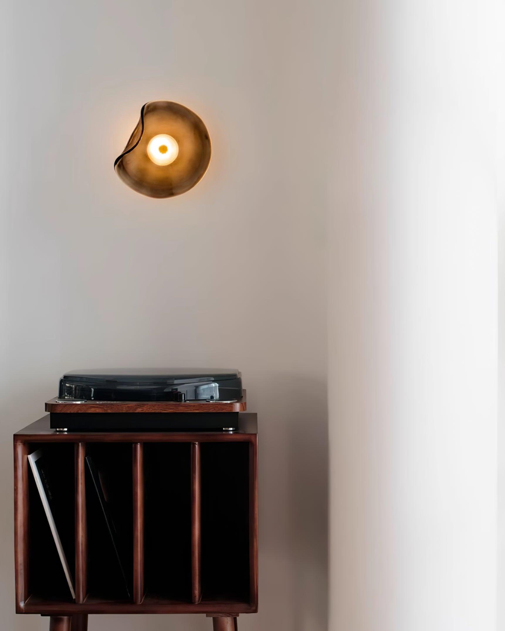 Kira Amber Glass Wall Light-Neutral Decor