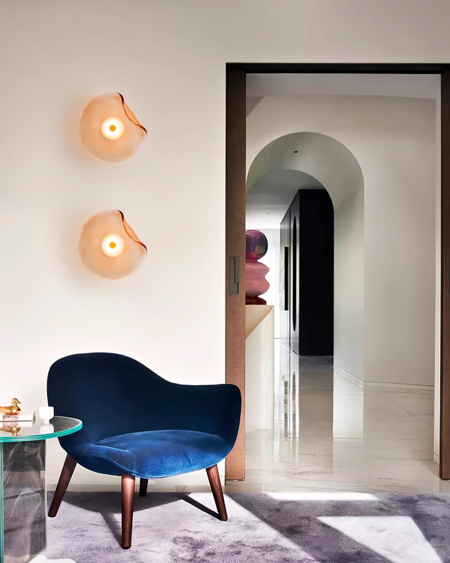 Lunara Amber Glass Wall Light