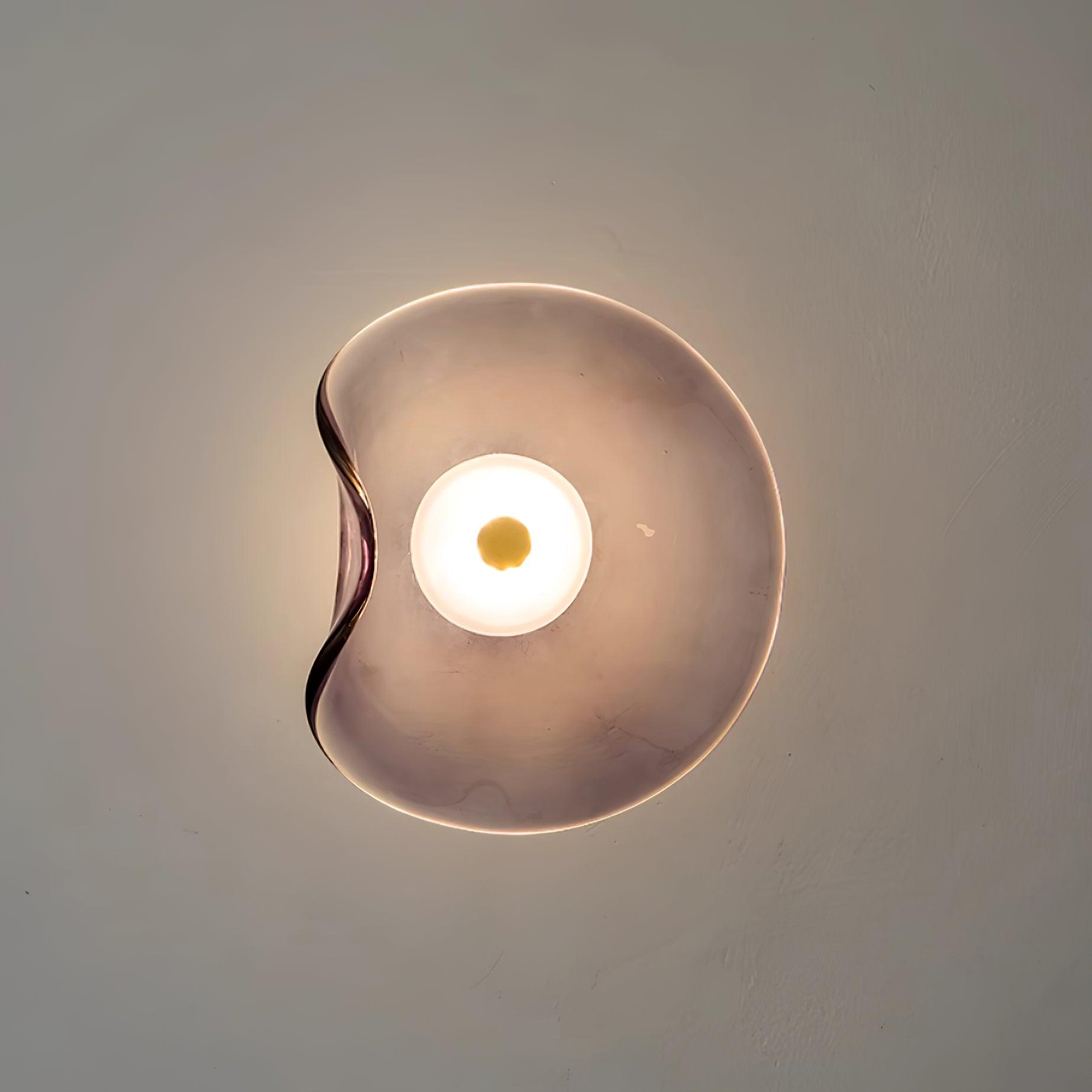 Kira Amber Glass Wall Light-Neutral Decor