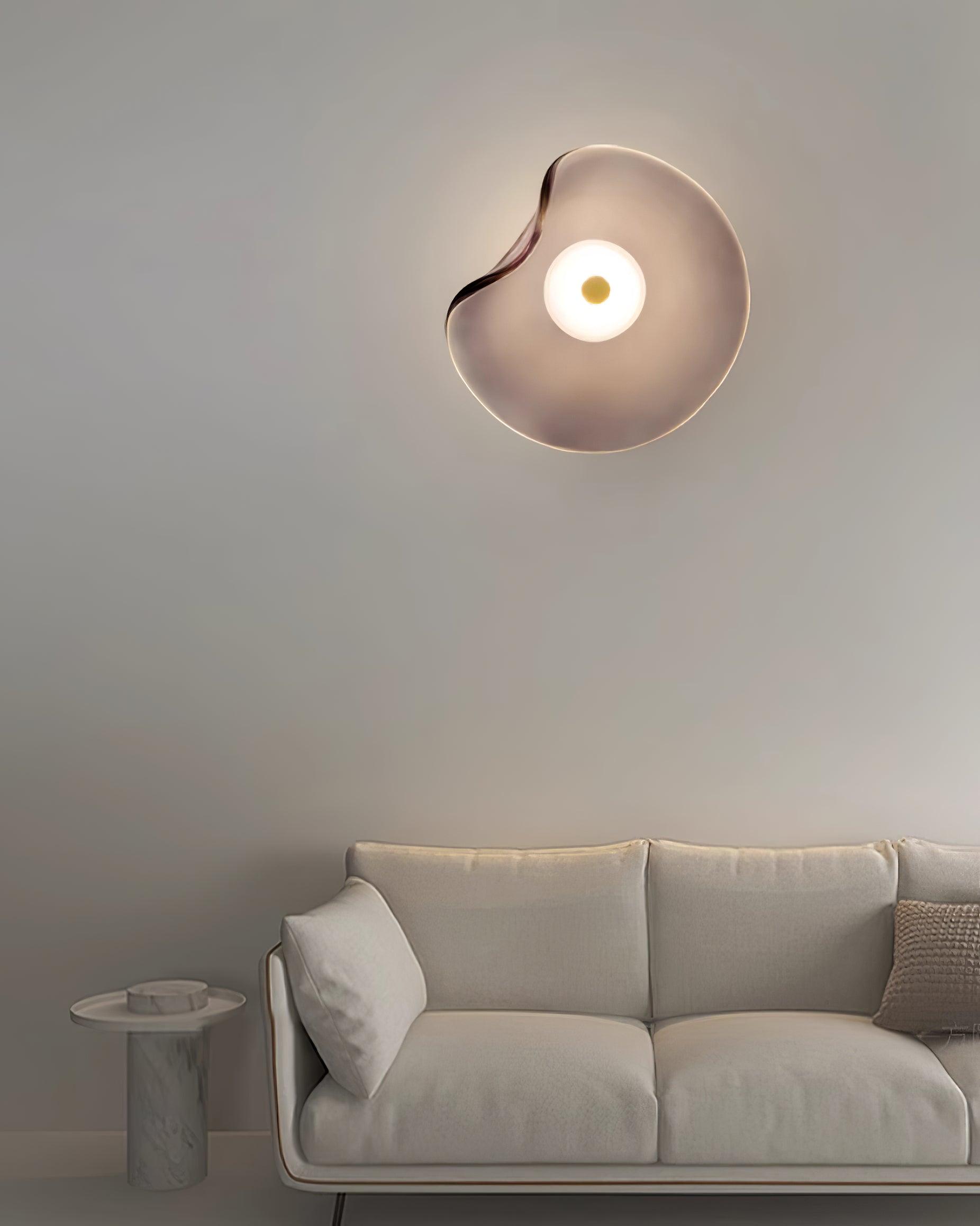 Kira Amber Glass Wall Light-Neutral Decor