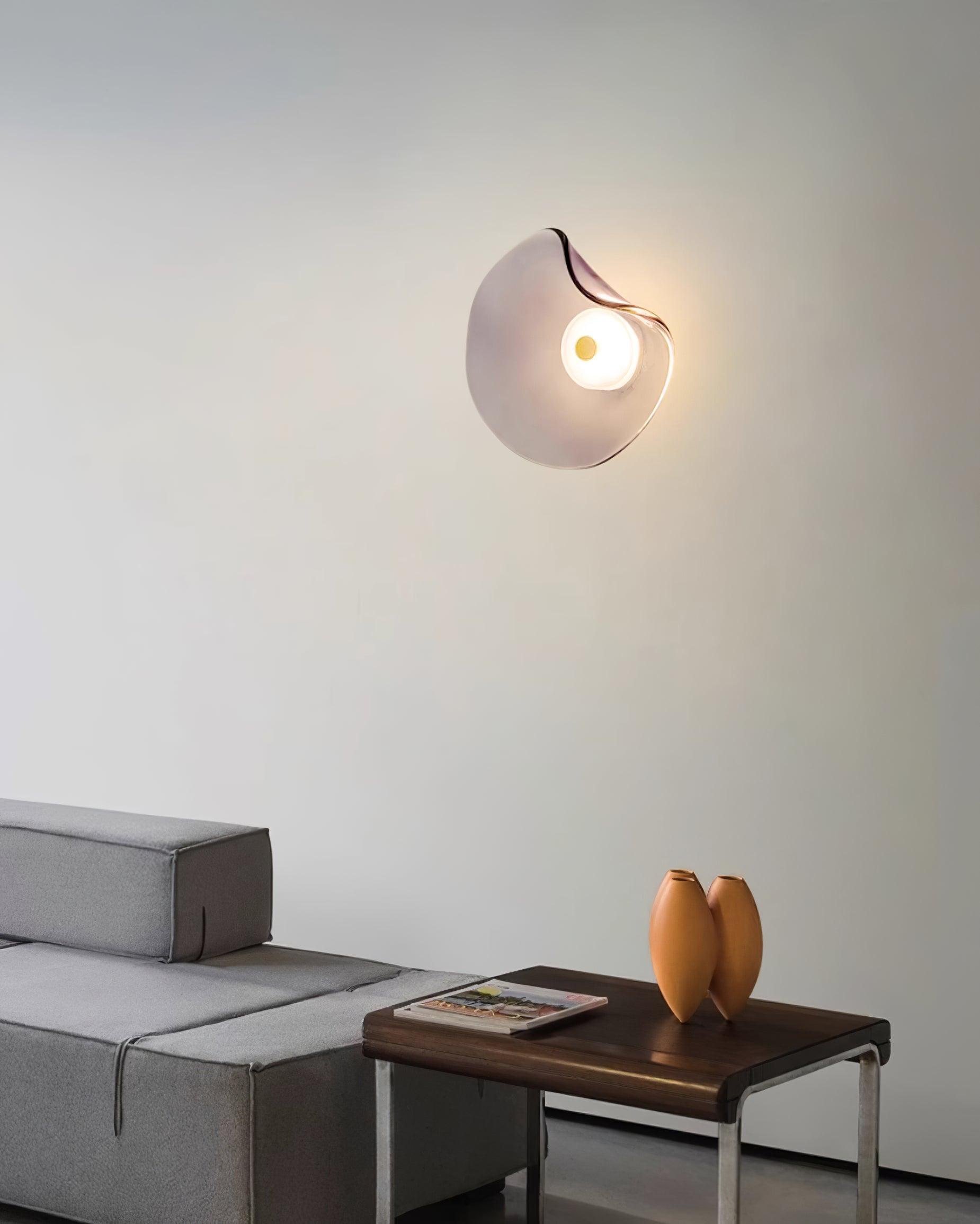 Kira Amber Glass Wall Light-Neutral Decor