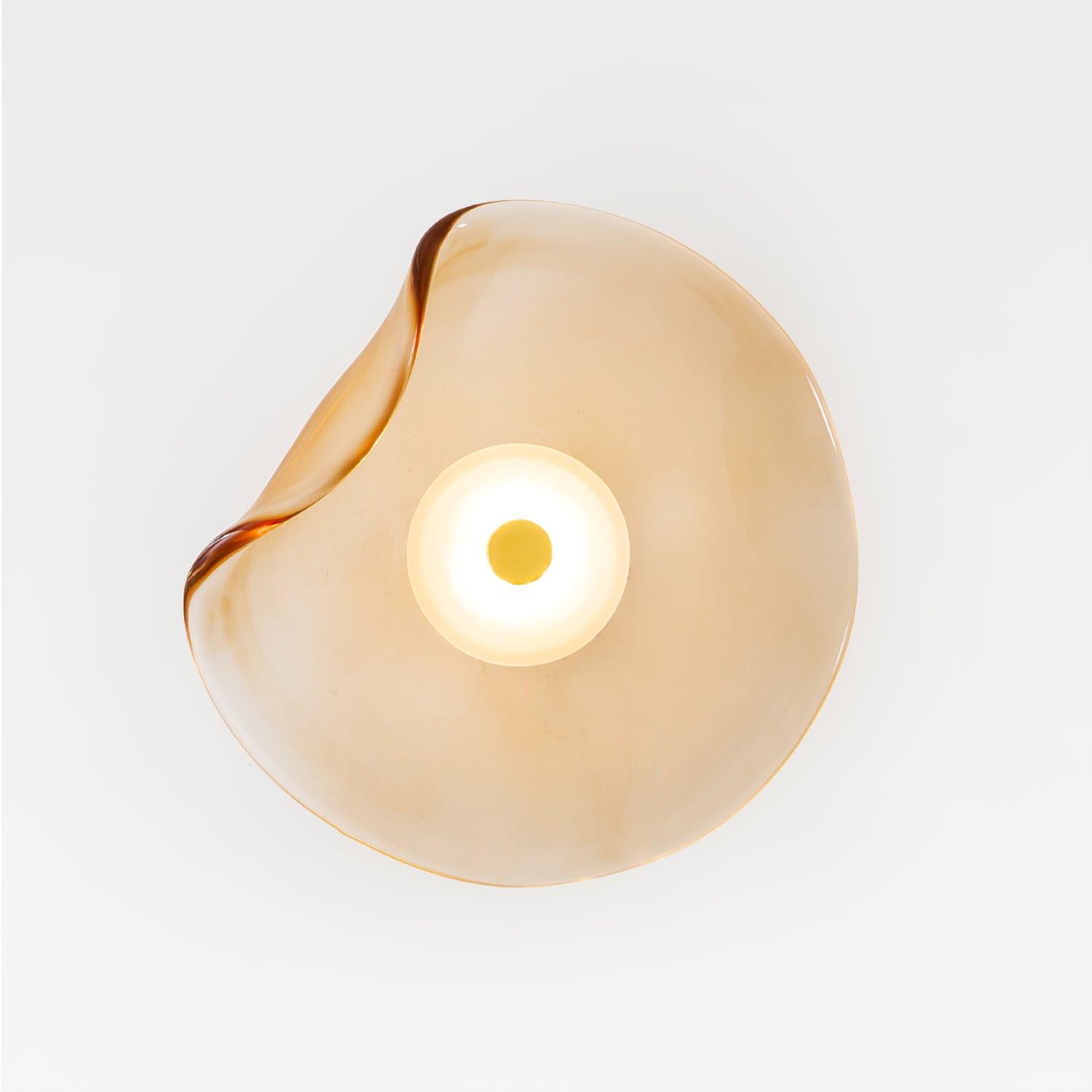 Kira Amber Glass Wall Light-Neutral Decor
