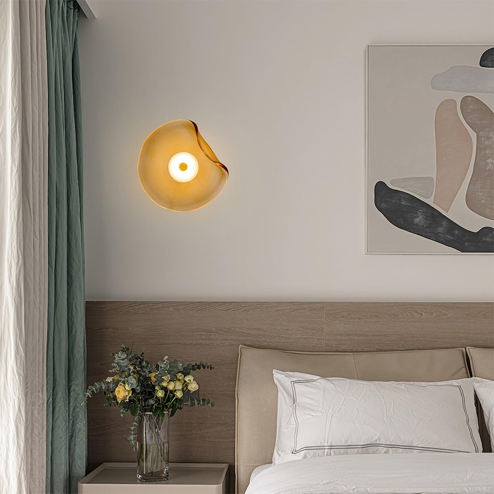 Lunara Amber Glass Wall Light