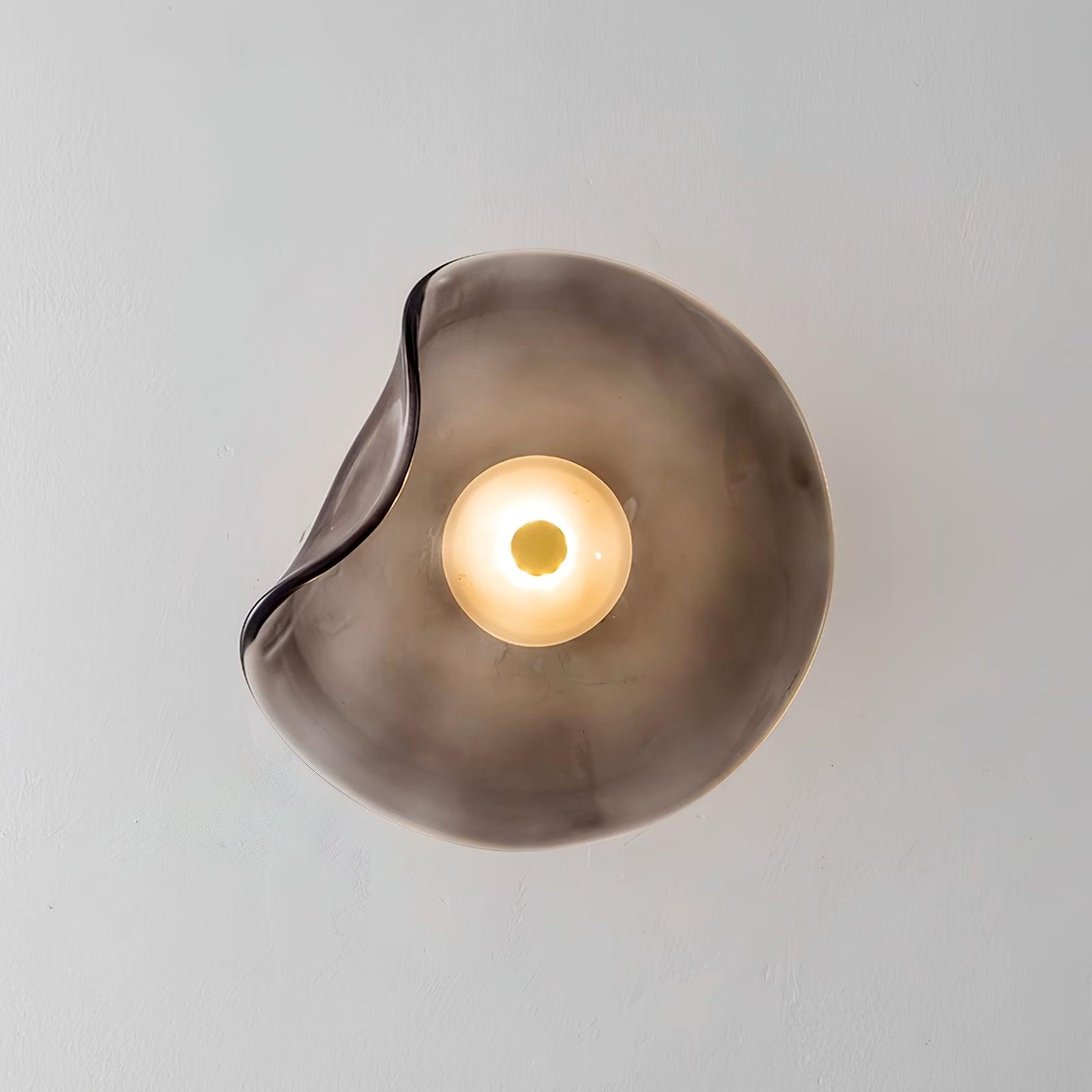 Kira Amber Glass Wall Light-Neutral Decor