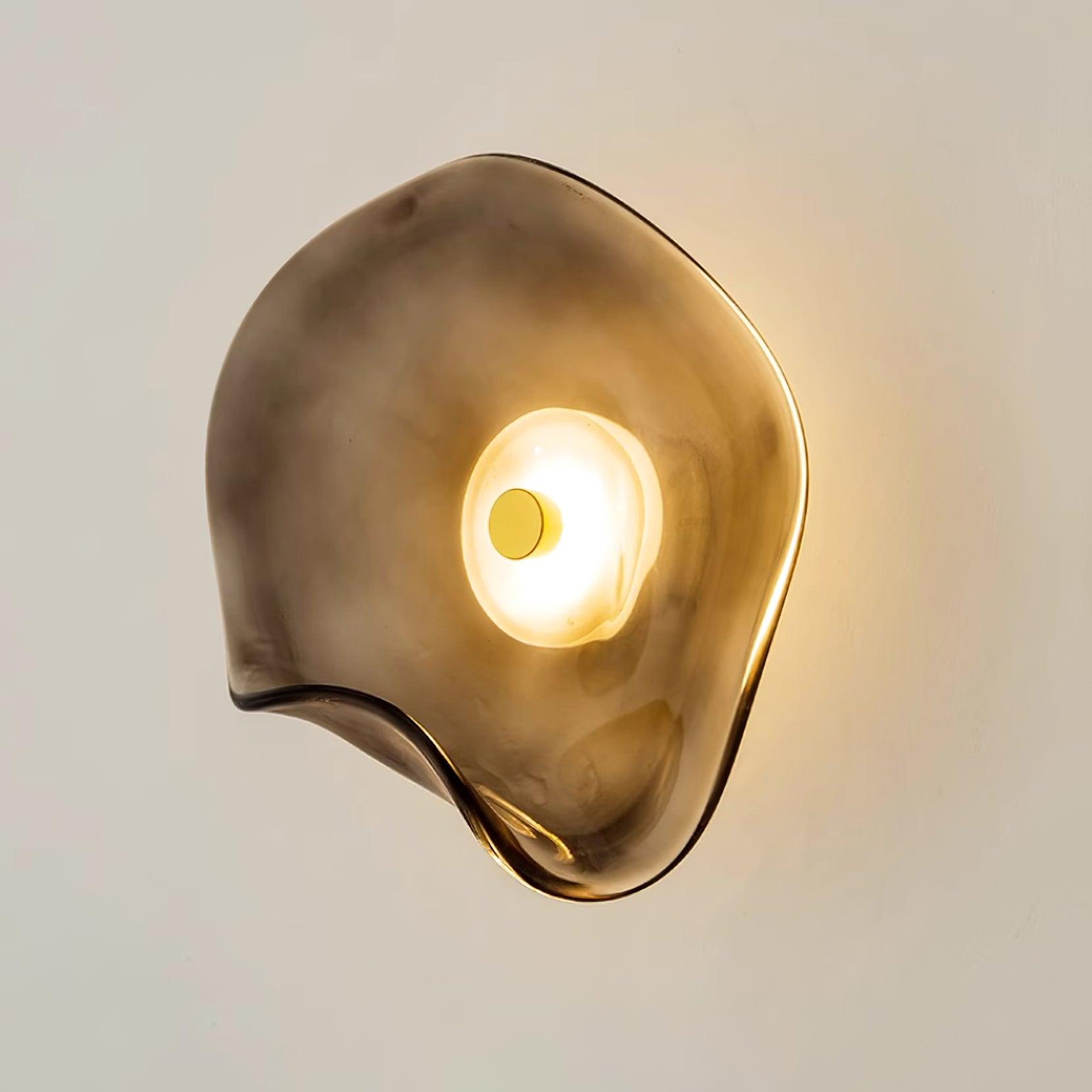 Kira Amber Glass Wall Light-Neutral Decor
