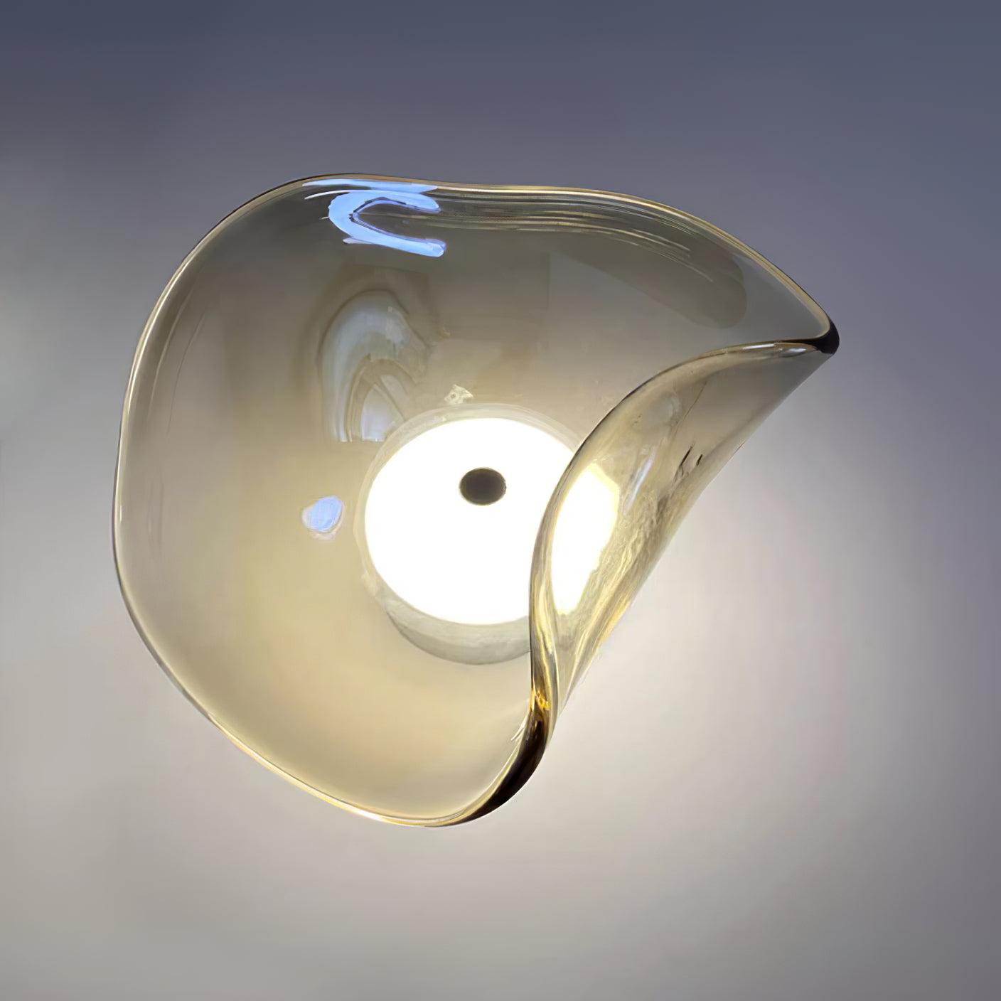Kira Amber Glass Wall Light-Neutral Decor