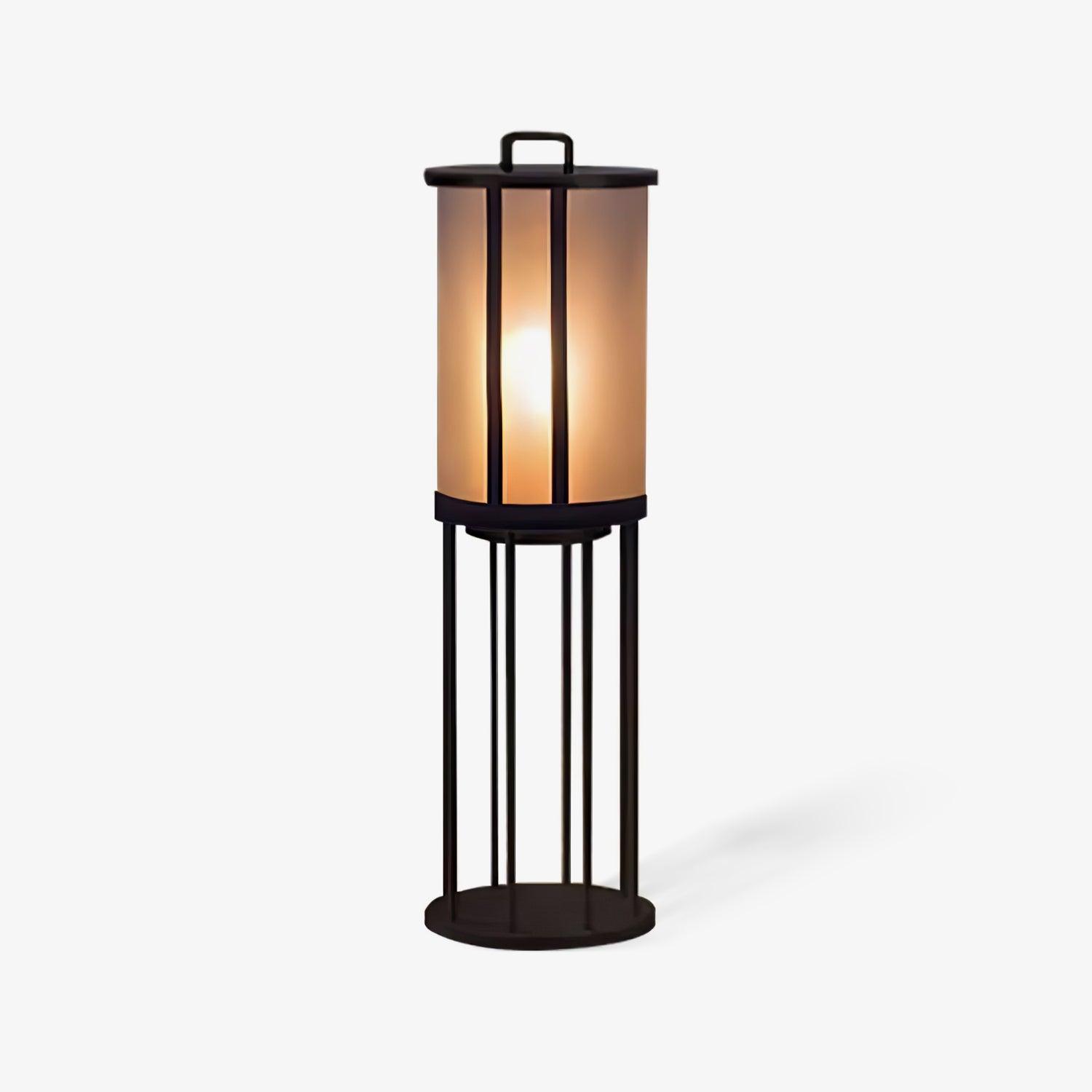 Elrinarae Pagoda Frame Travertine Lantern-Neutral Decor