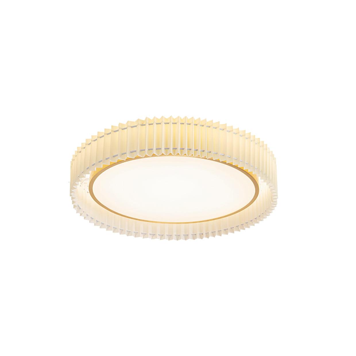 Corinila Round Pleated Fabric Ceiling Lamp-Neutral Decor