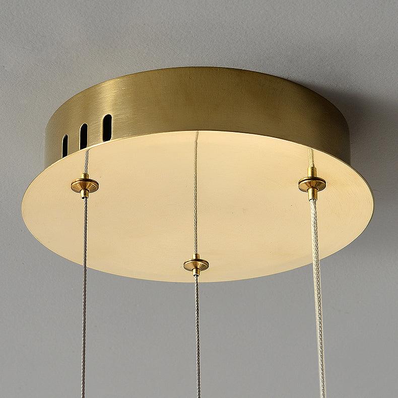Caelis Chandelier Round Ring Crystal Gold LED-Neutral Decor