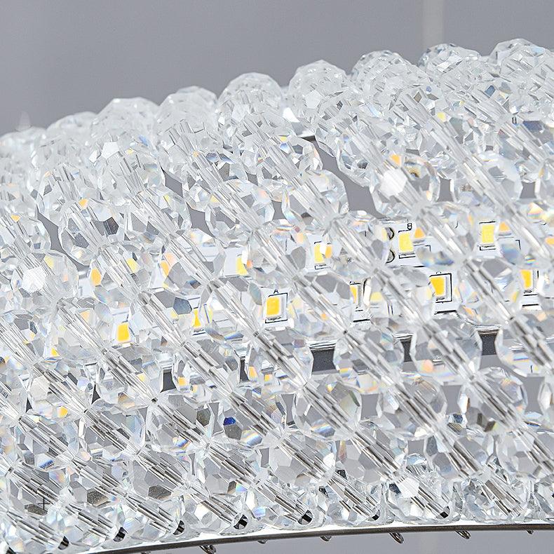 Caelis Chandelier Round Ring Crystal Gold LED-Neutral Decor