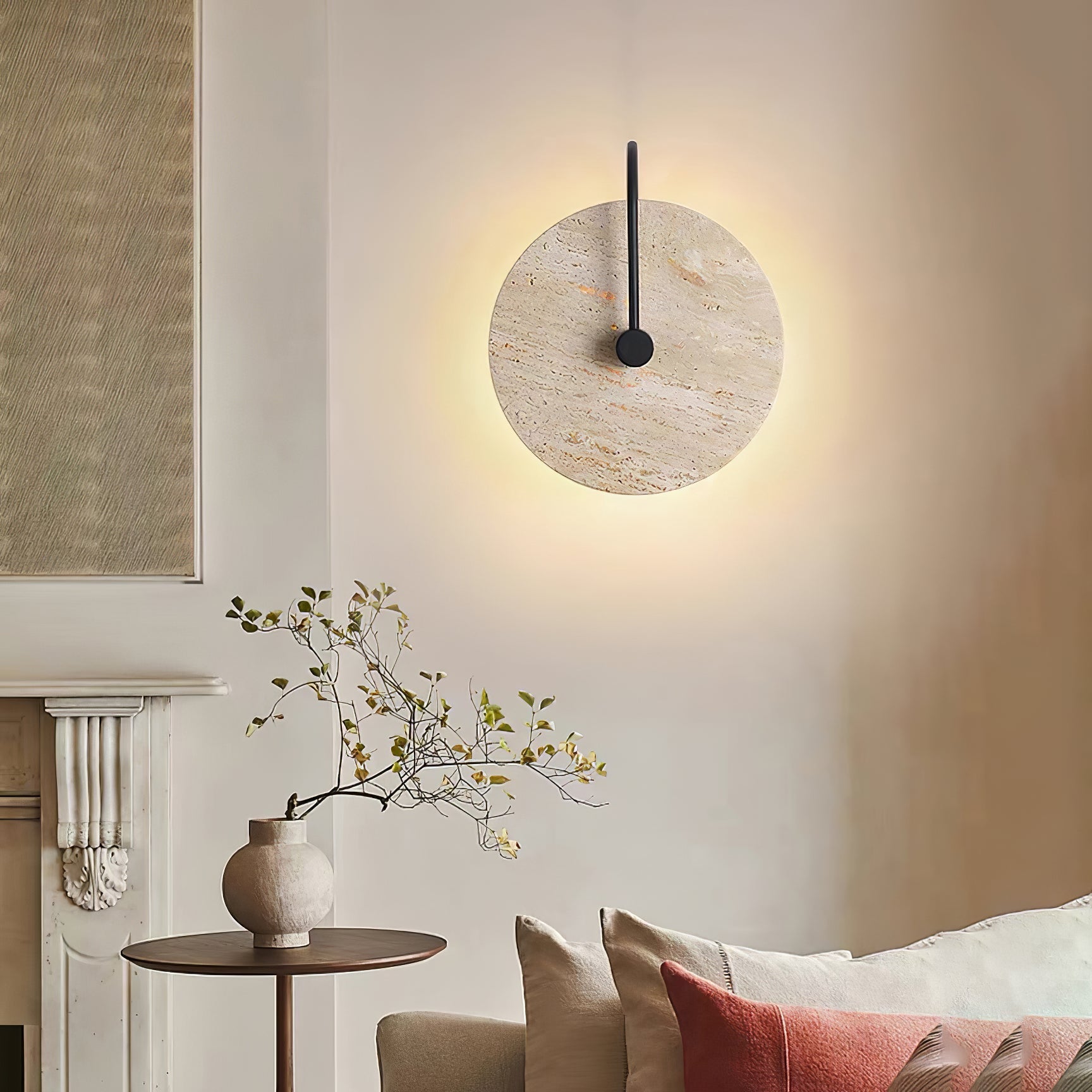 Ulsk Travertine Wall Light-Neutral Decor