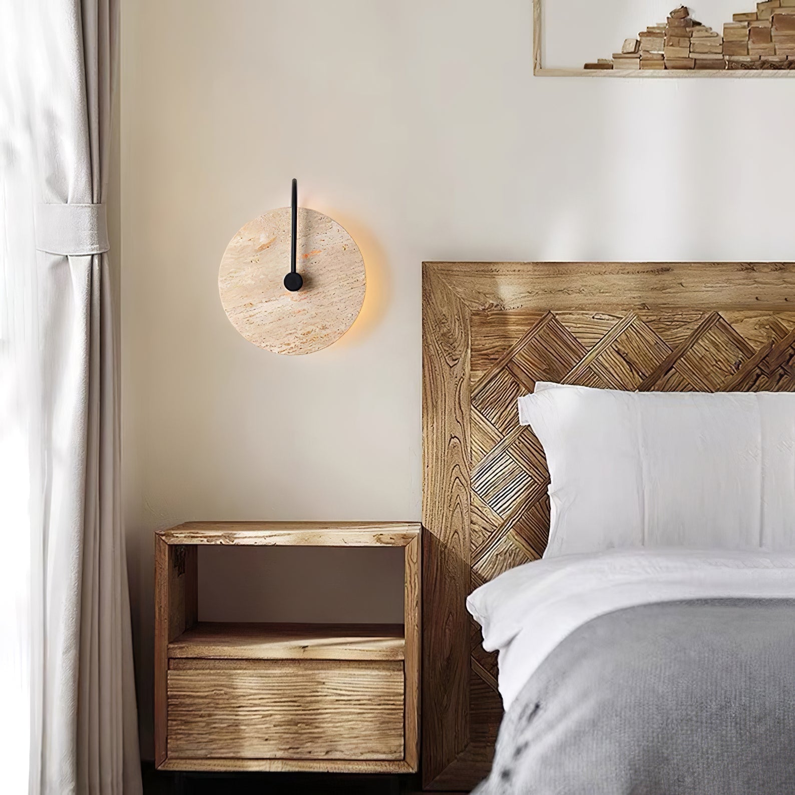 Ulsk Travertine Wall Light-Neutral Decor