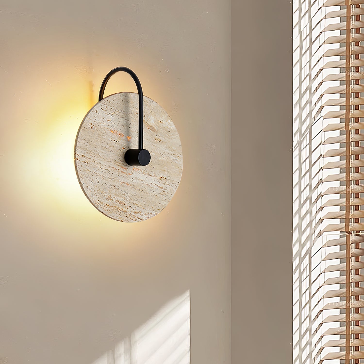 Ulsk Travertine Wall Light-Neutral Decor