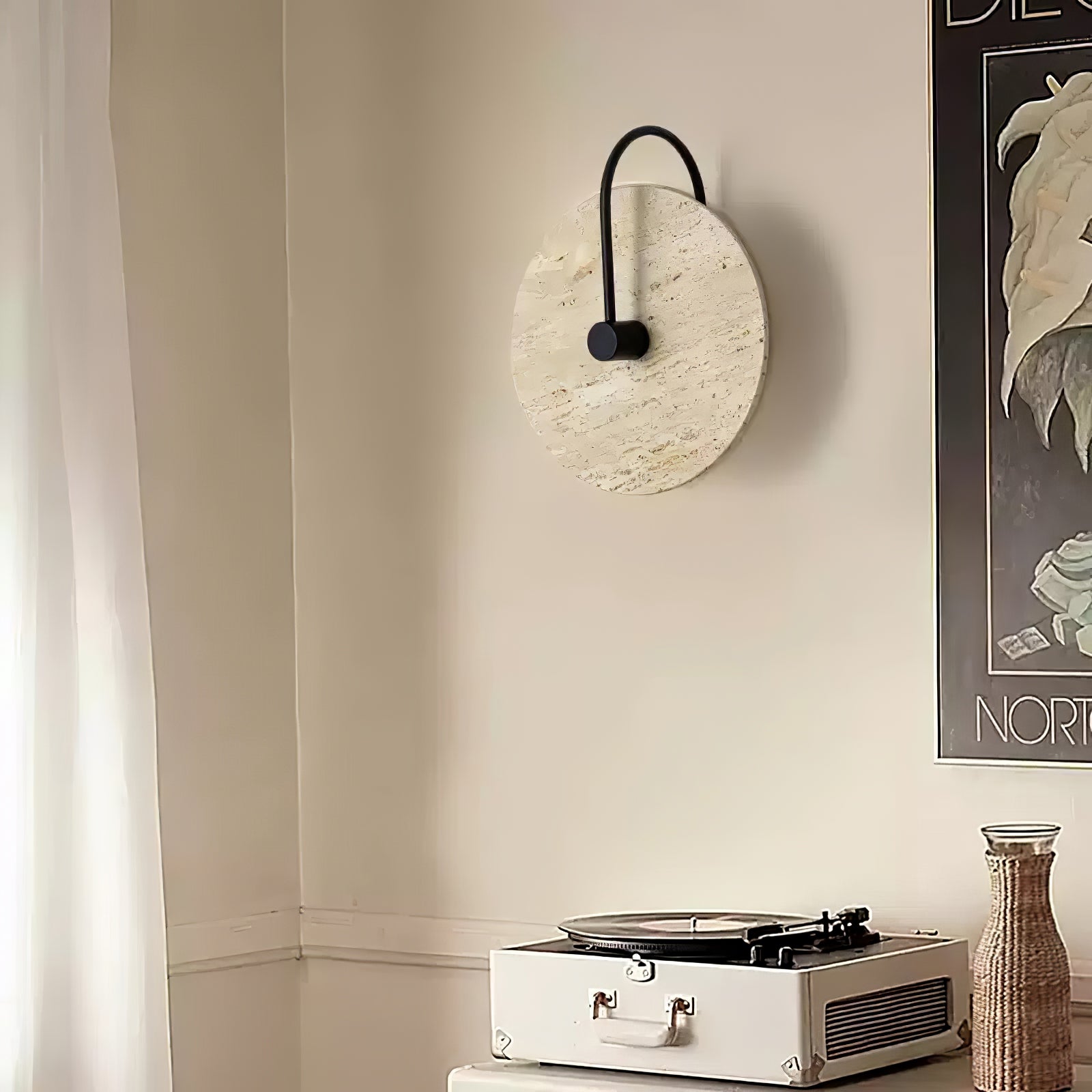 Ulsk Travertine Wall Light-Neutral Decor