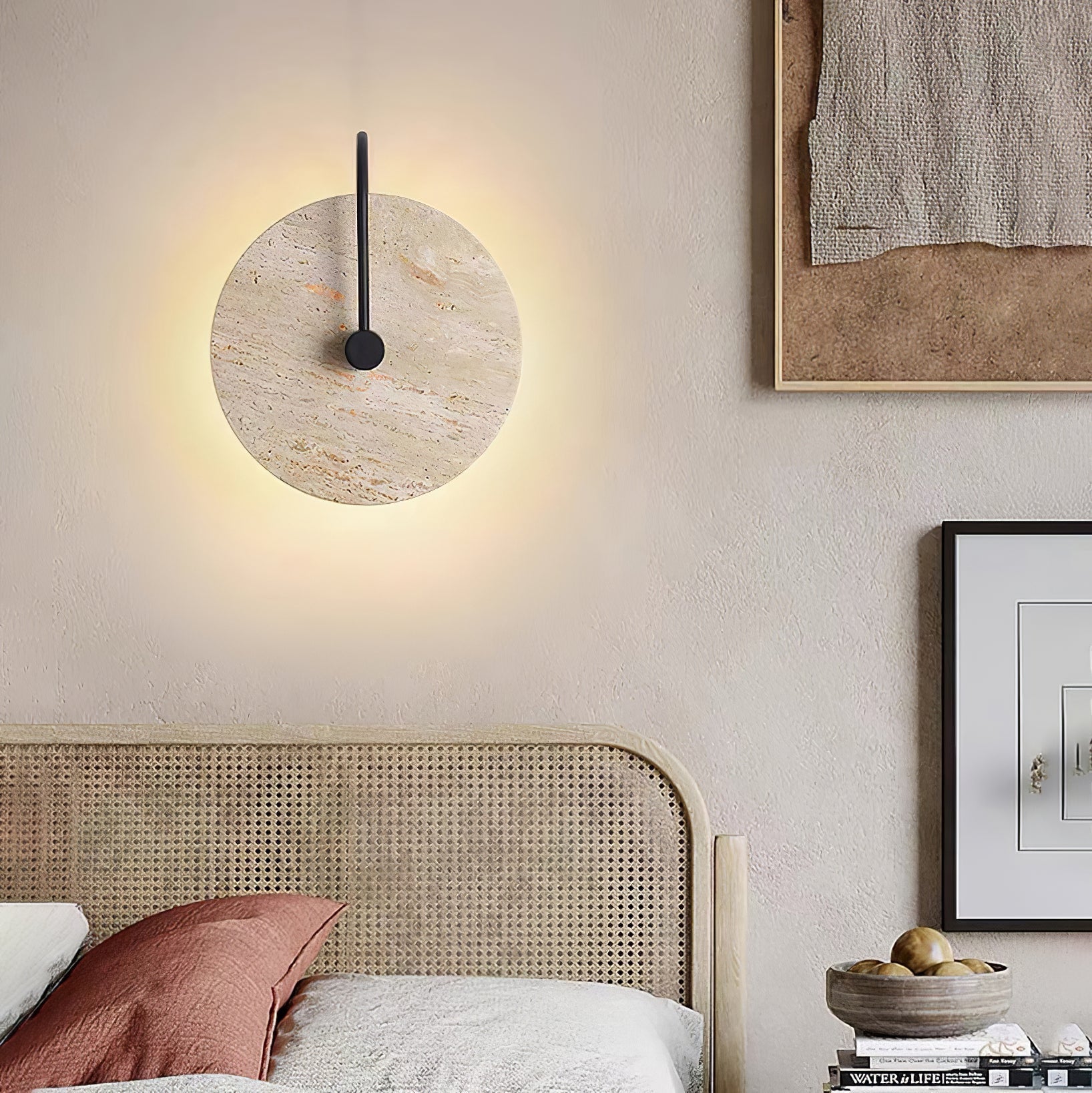 Ulsk Travertine Wall Light-Neutral Decor