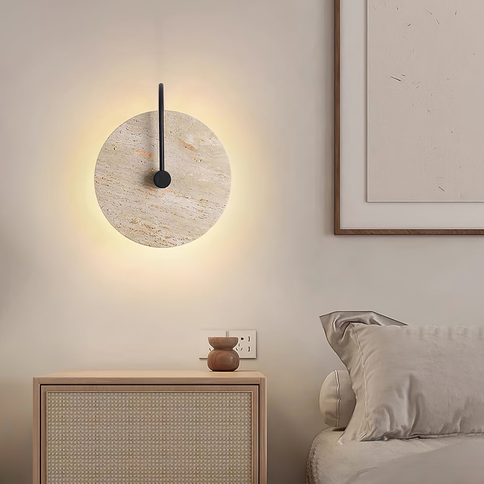 Ulsk Travertine Wall Light-Neutral Decor