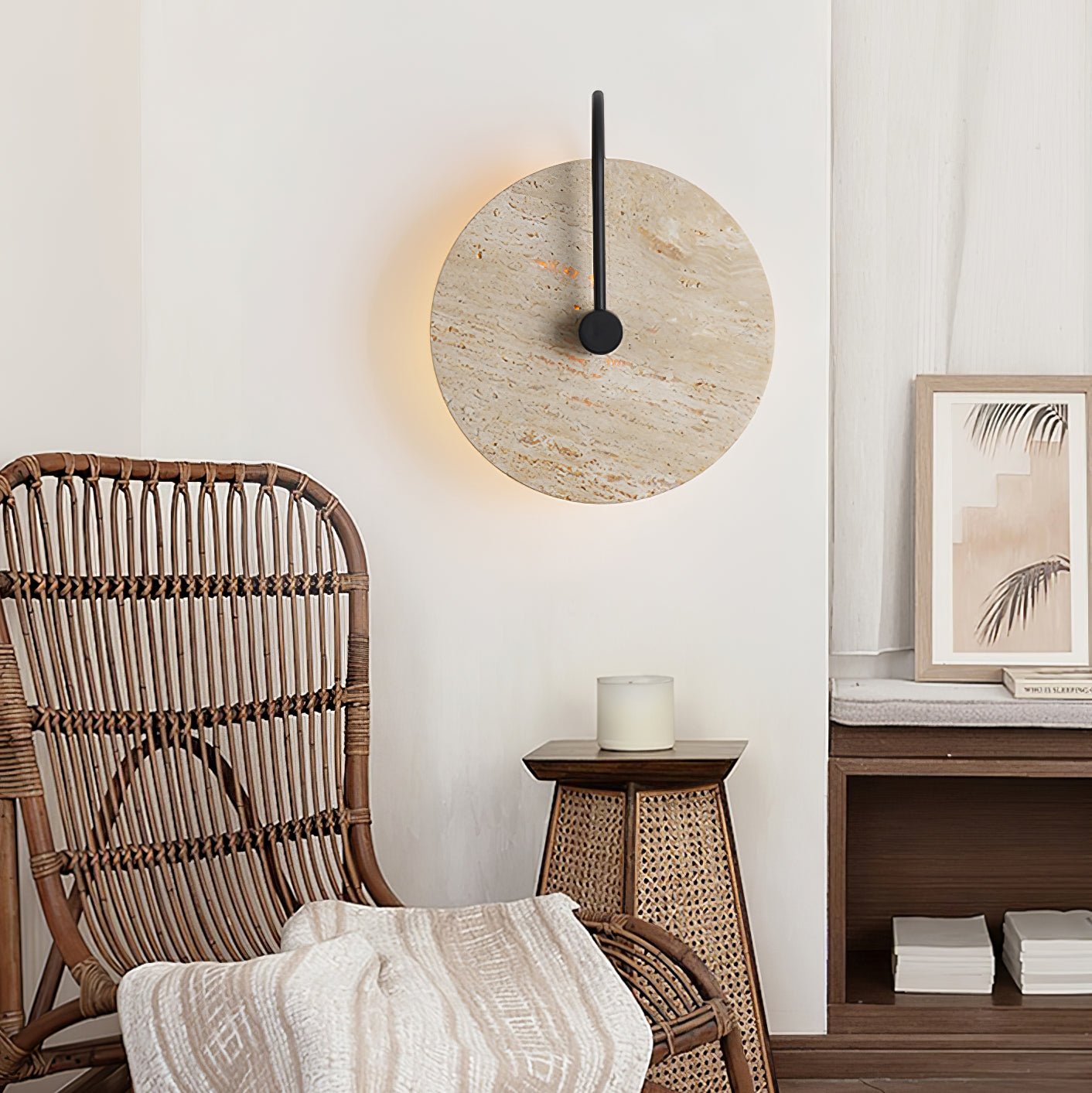 Ulsk Travertine Wall Light-Neutral Decor