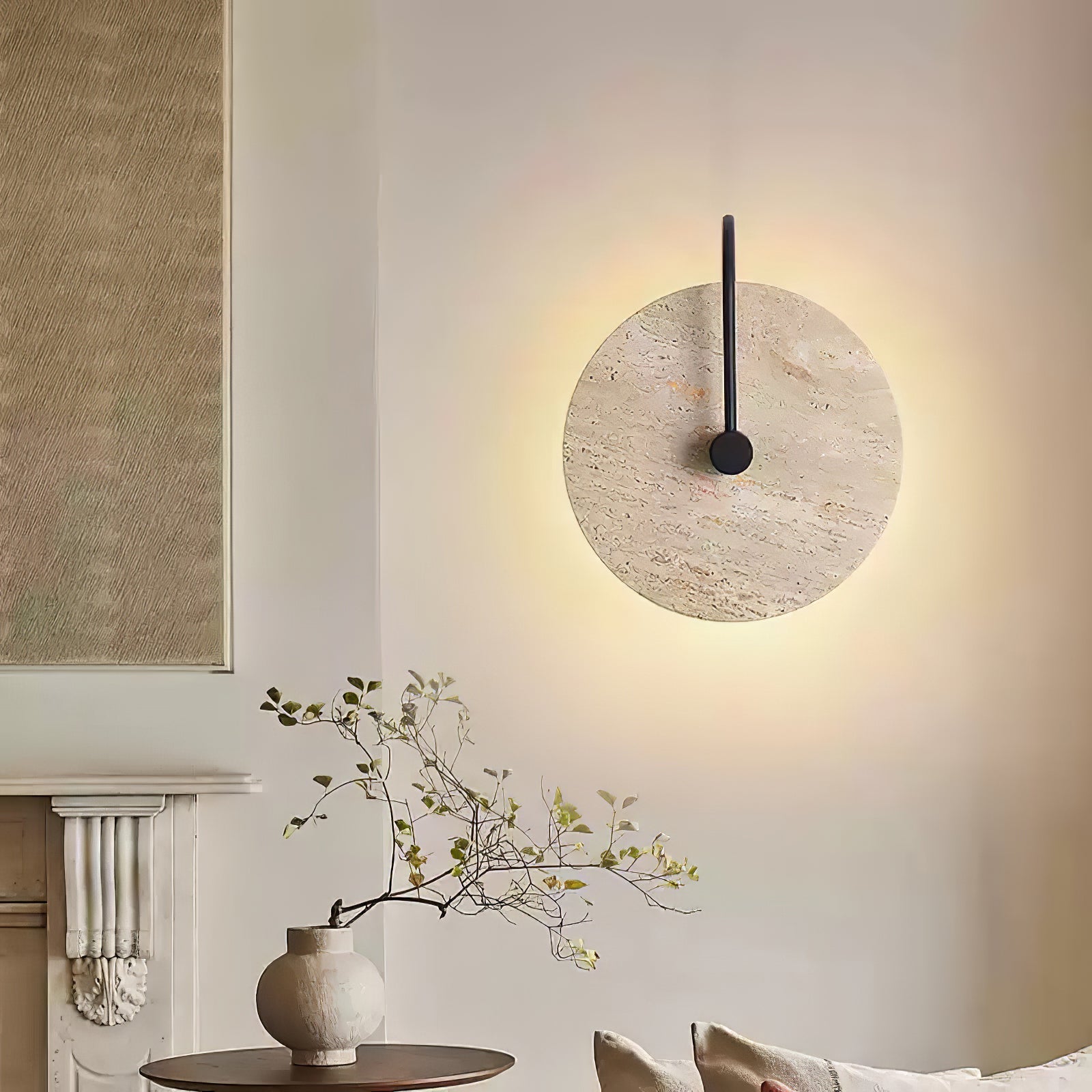 Ulsk Travertine Wall Light-Neutral Decor