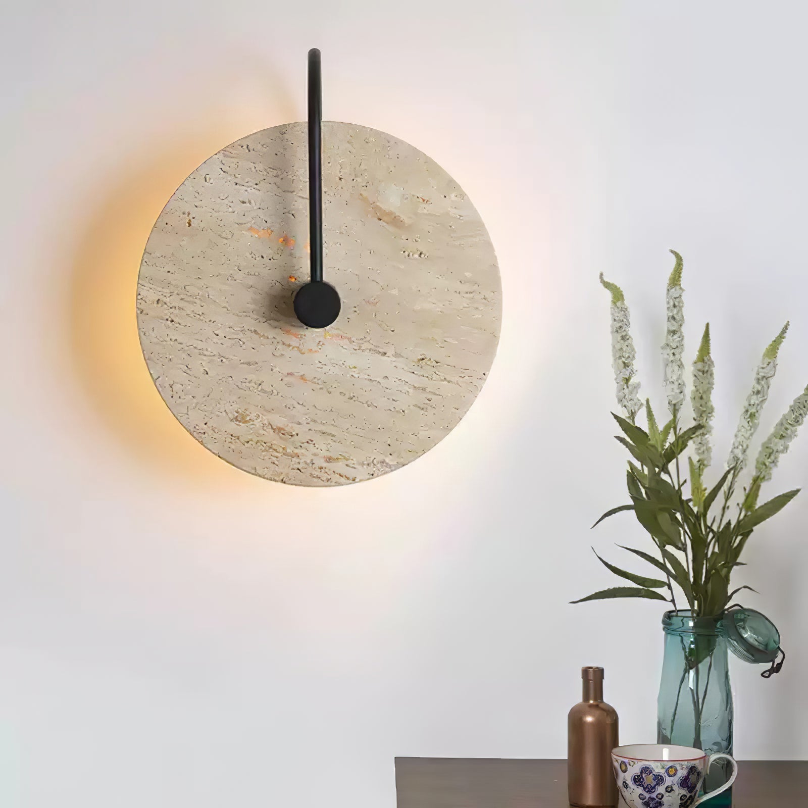 Ulsk Travertine Wall Light-Neutral Decor