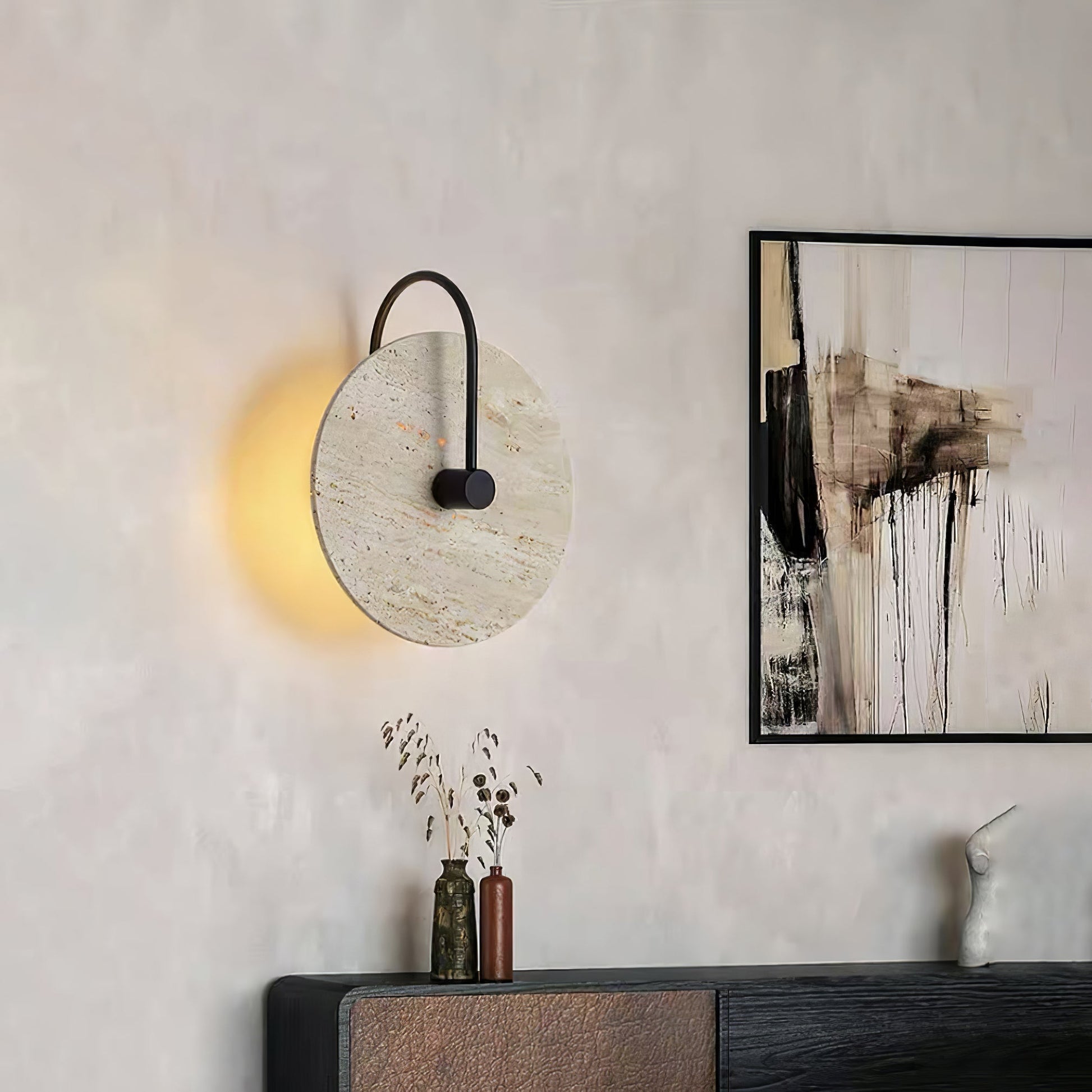 Ulsk Travertine Wall Light-Neutral Decor