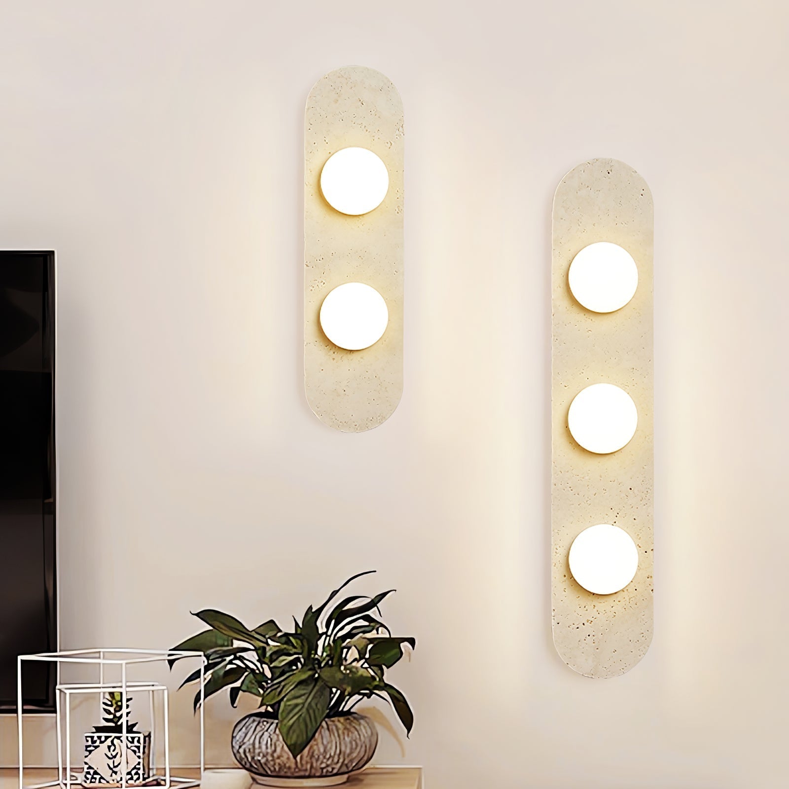Zasoliel Minimalist Travertine Wall Light-Neutral Decor